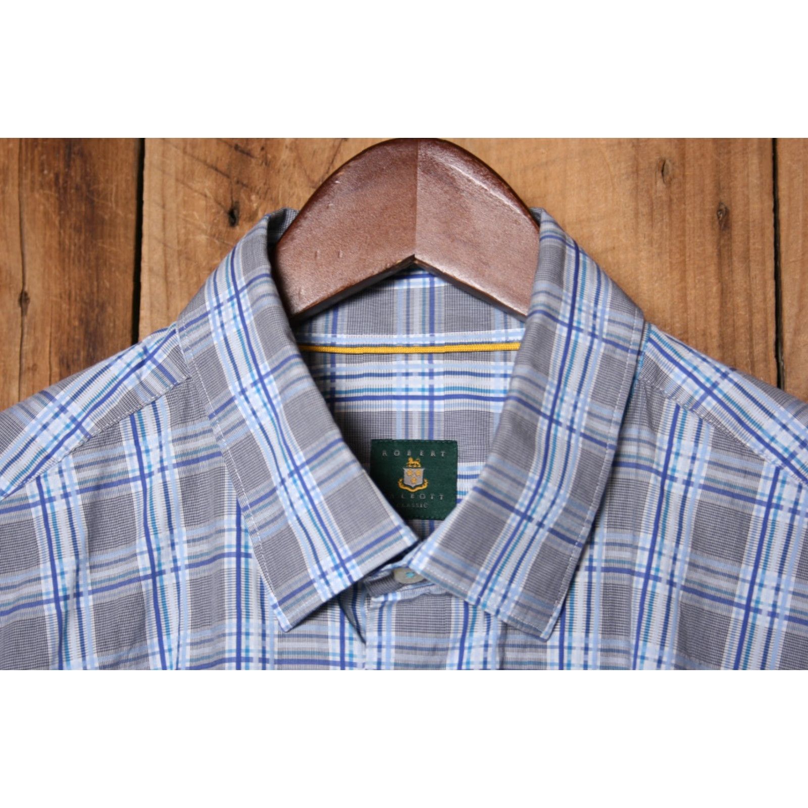 Robert Talbott VINTAGE Robert Talbott Classic Fit Blue Plaid Long Sleeve Button Front Shirt XL Mens Size US XL / EU 56 / 4 - 2 Thumbnail