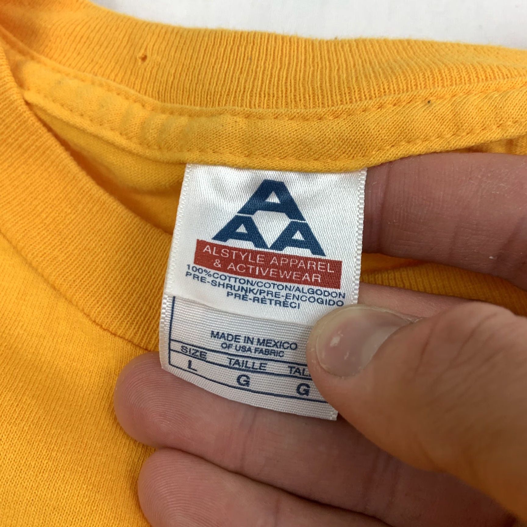 Vintage Vintage American Tradition Baseball T Shirt Adult Large Yellow Sports USA Y2K Size US L / EU 52-54 / 3 - 4 Thumbnail