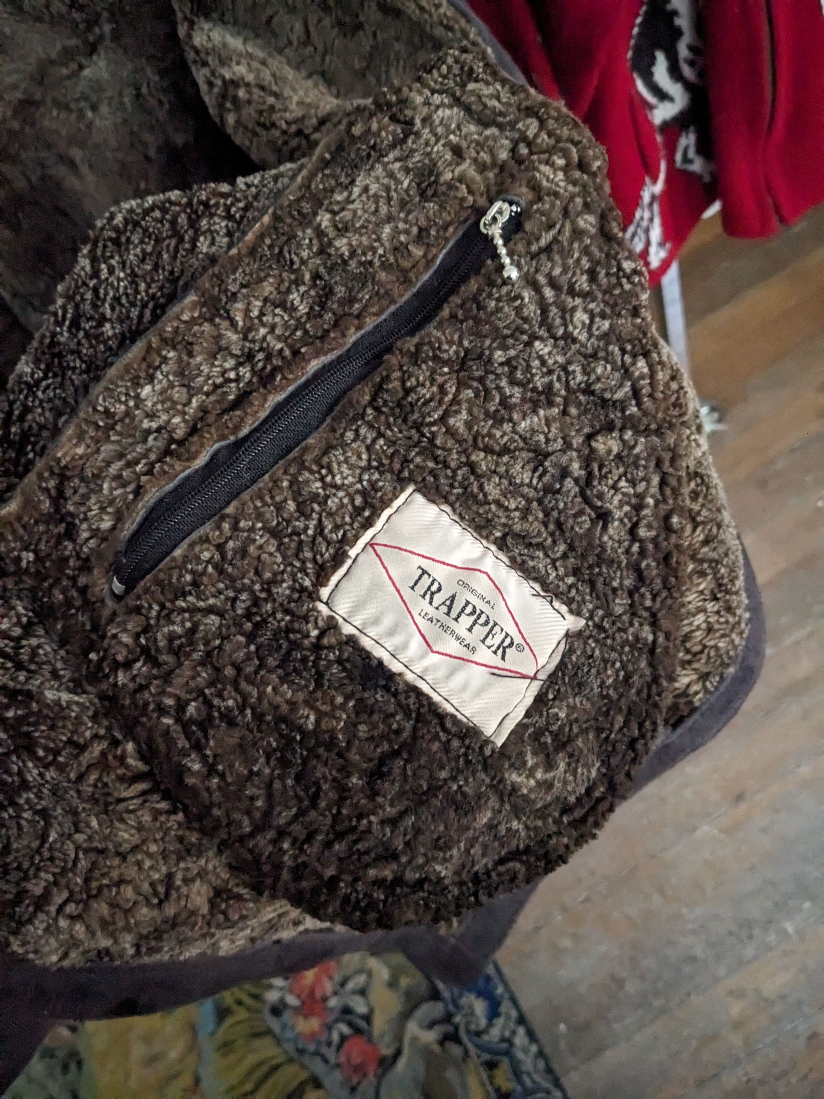 Vintage Vintage Leather Shearling Button Jacket Sherpa Lined Coat Size US XL / EU 56 / 4 - 5 Thumbnail