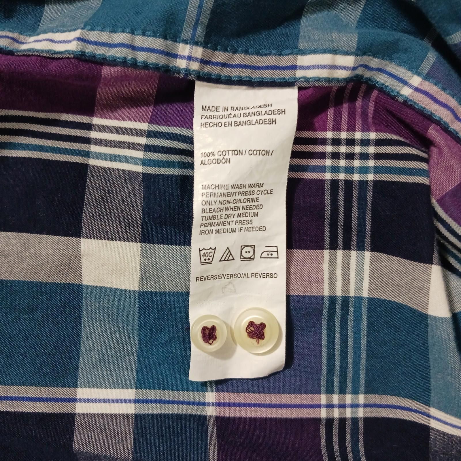 Izod IZOD Saltwater 45FW486 Mens XL Multicolor Button Plaid Shirt Size US XL / EU 56 / 4 - 4 Thumbnail