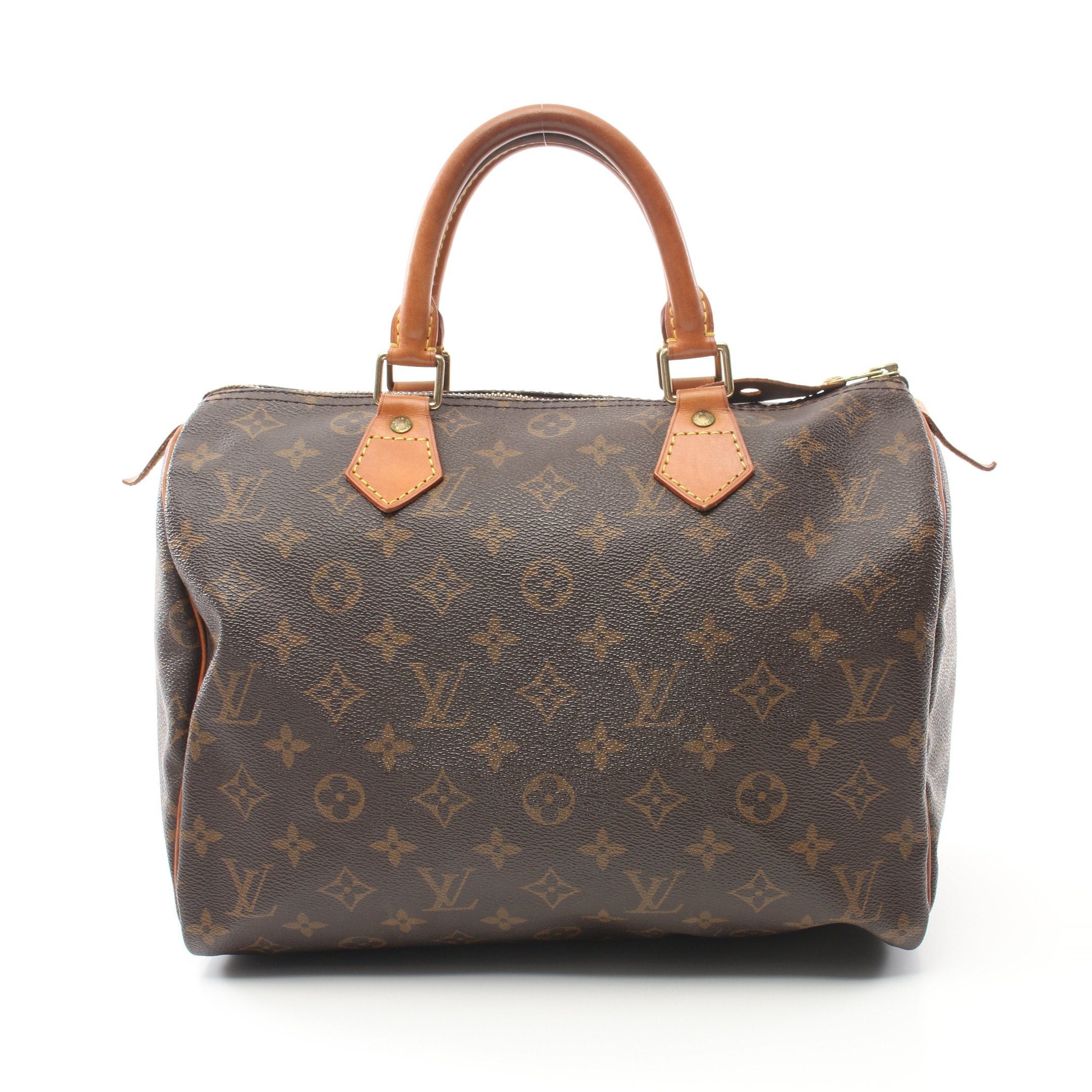 Louis Vuitton Louis Vuitton Speedy 30 Monogram Handbag Leather Brown Size ONE SIZE - 1 Thumbnail