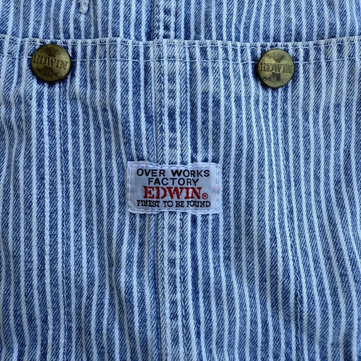 Edwin VINTAGE EDWIN HICKORY STRIPE SUSPENDER DENIM CARGO PANTS Size US 32 / EU 48 - 5 Thumbnail