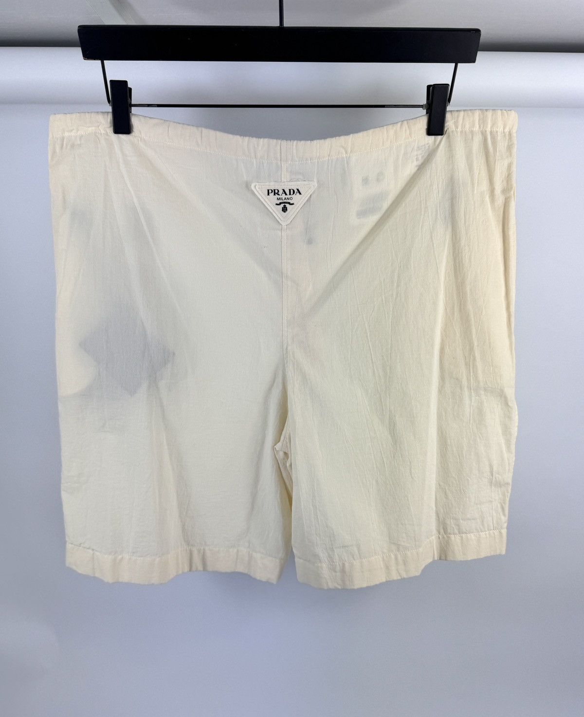 Prada Prada Tela Chambray Avorio Linen Shorts Size 27" / US 4 / IT 40 - 2 Thumbnail