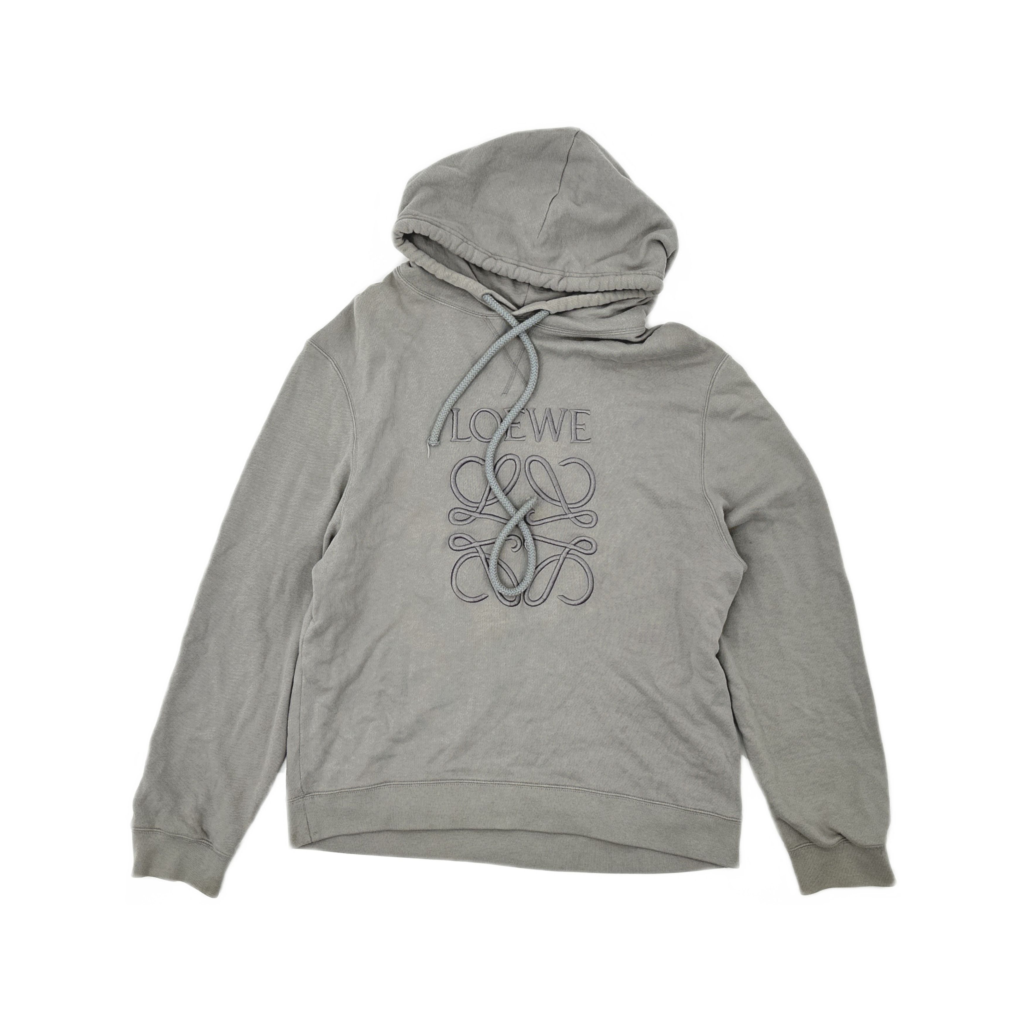 Loewe Loewe Anagram Embroidered Hoodie Gray Size XL Size US XL / EU 56 / 4 - 1 Thumbnail