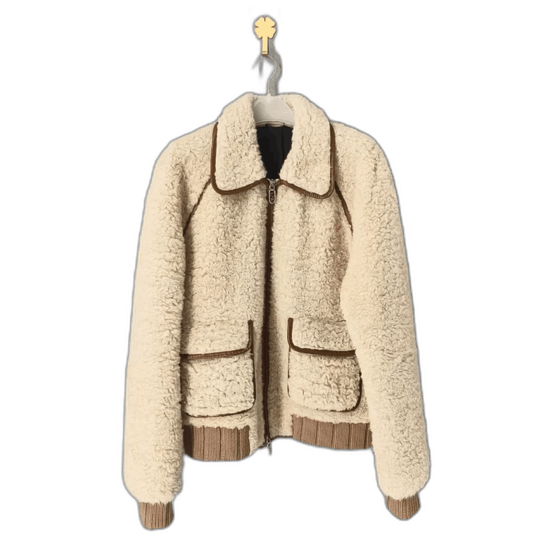 Fendi Fendi Cream Teddy Faux Fur Jacket Size L / US 10 / IT 46 - 1 Thumbnail