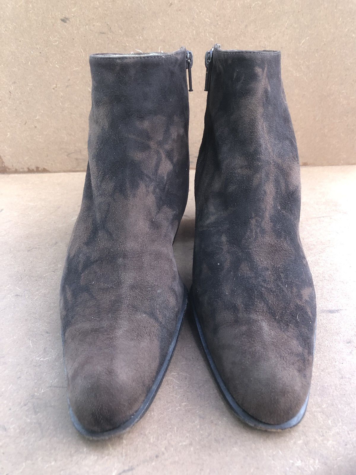 Prada × Vintage Vtg Prada Brown Suede Leather Women’s Ankle Boots Size 39 Size US 9 / IT 39 - 9 Thumbnail