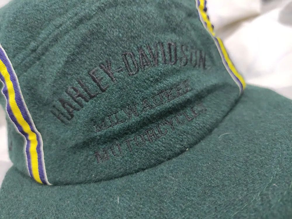 Harley Davidson × Vintage HARLEY DAVIDSON VINTAGE 5 PANEL WOOL CAP Size ONE SIZE - 7 Thumbnail