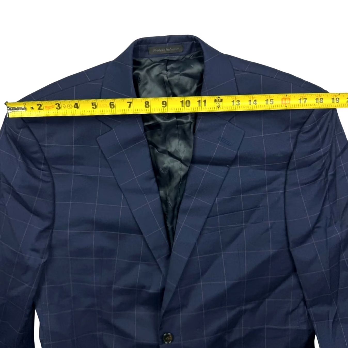 Ralph Lauren Ralph Lauren LRL Men's Blue Wool Windowpane Check Jacket Blazer 42 R Size 42R - 6 Thumbnail