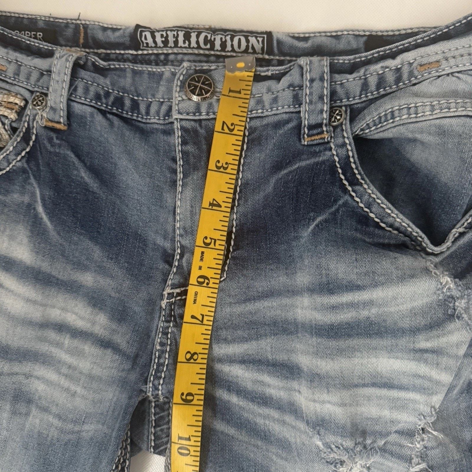 Affliction Vtg Y2K Affliction Cooper Baggy Relaxed Boot Distressed Jean Size US 32 / EU 48 - 8 Thumbnail