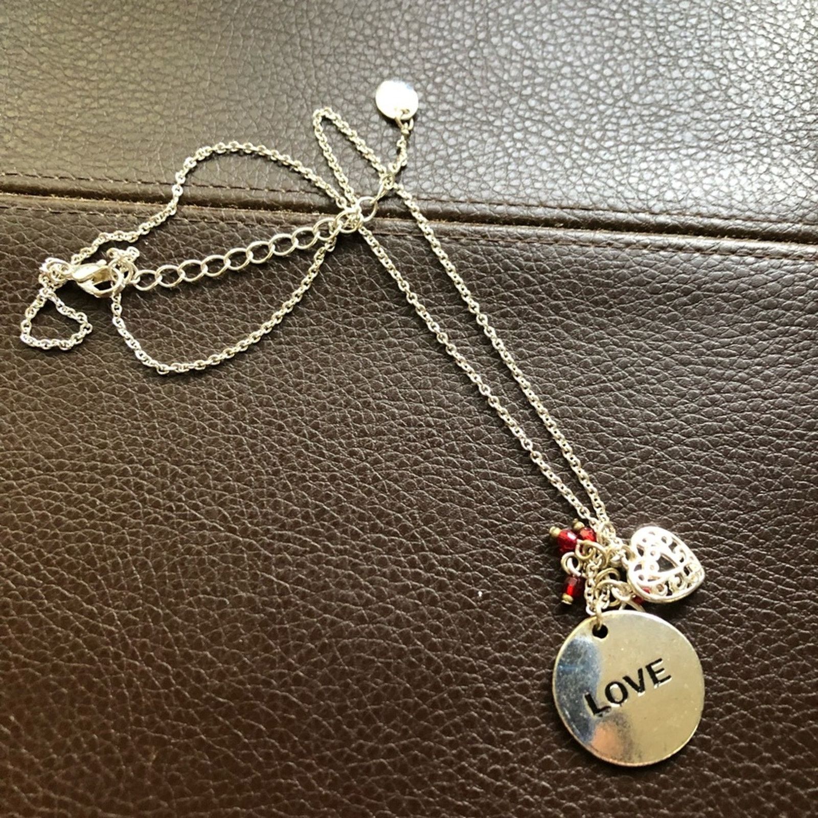 Jewelry Claire’s “LOVE” disc charm beaded necklace Size ONE SIZE - 5 Thumbnail