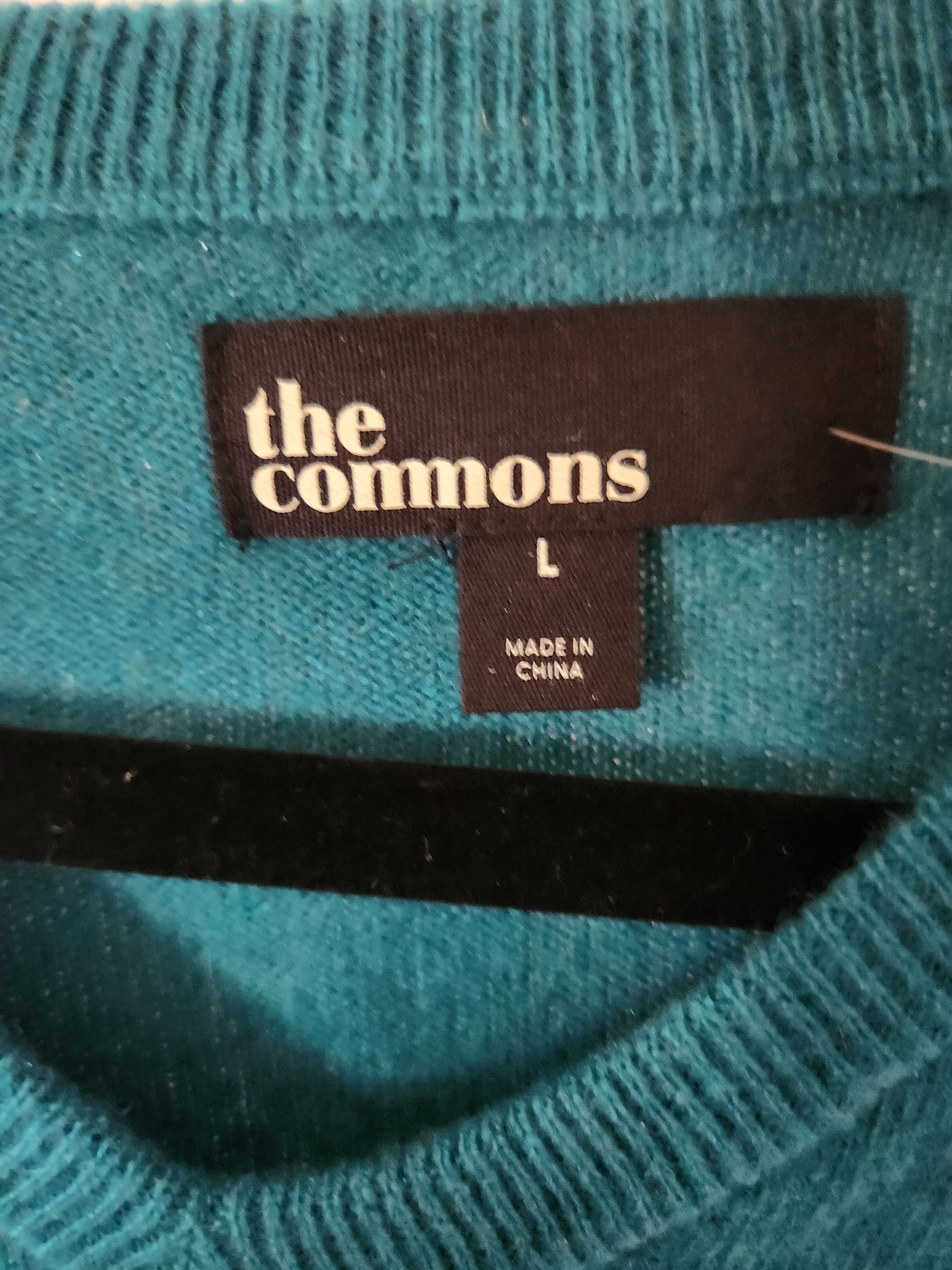 Other NWOT The Commons 100% Cashmere Green V-Neck Pullover Sweater Size US L / EU 52-54 / 3 - 3 Thumbnail