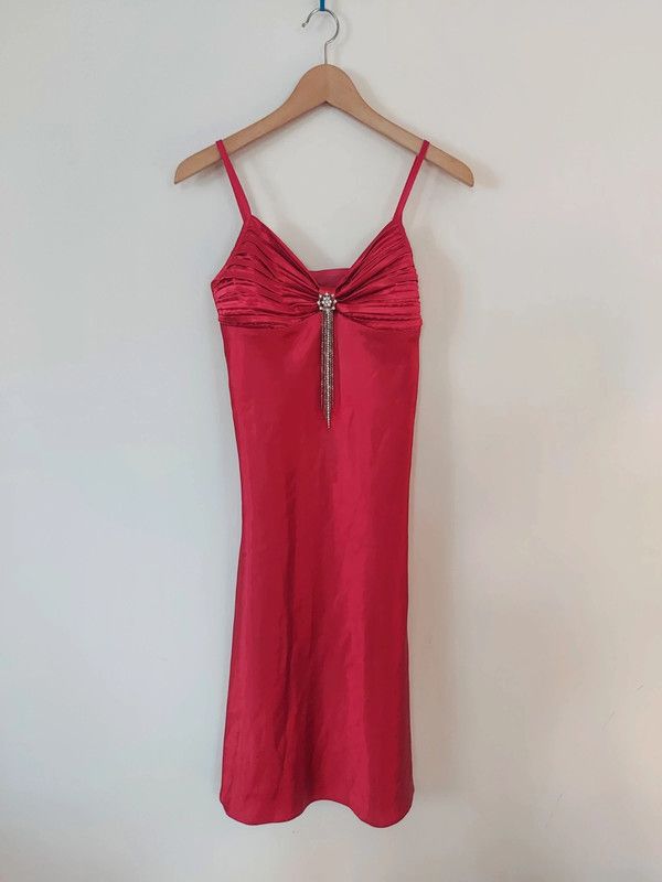 Vintage Vintage knee length satin dress Size S / US 4 / IT 40 - 2 Thumbnail