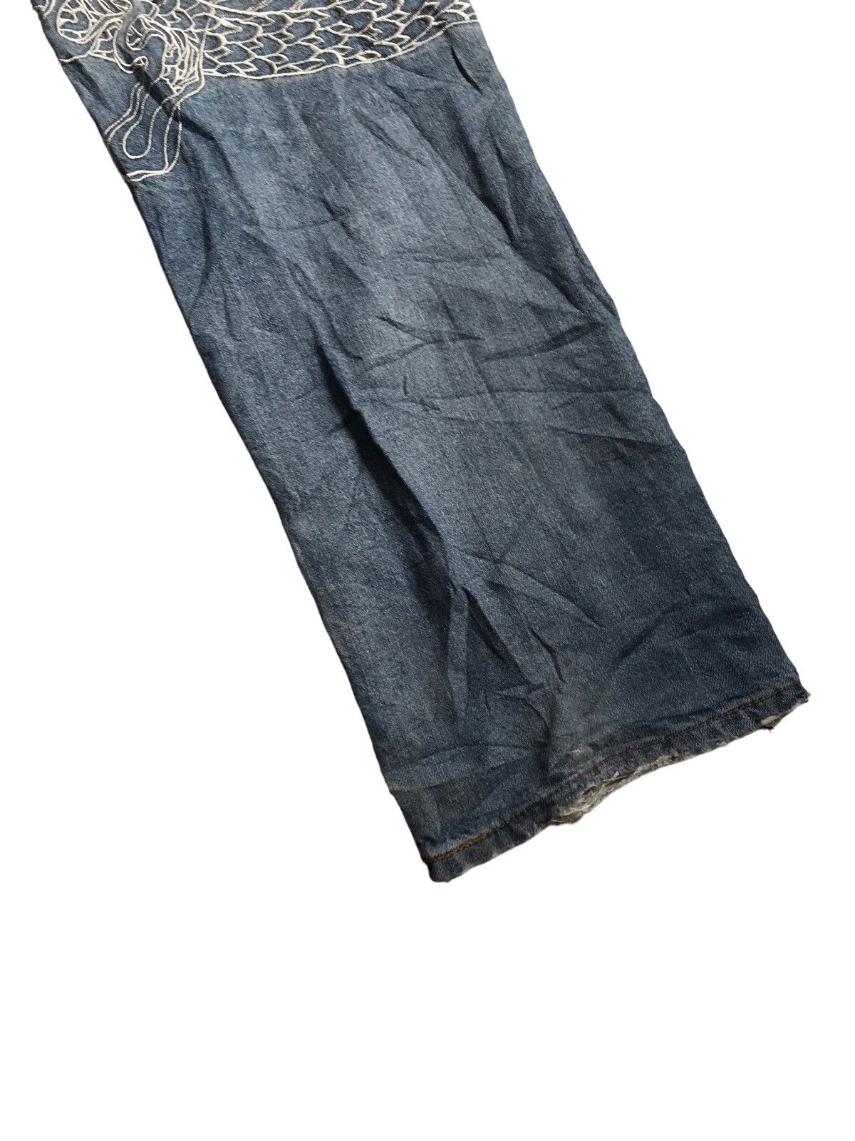 GOA FUGUTAITEN DISTRESSED DENIM DRAGON OVERPRINT Size US 30 / EU 46 - 14 Thumbnail