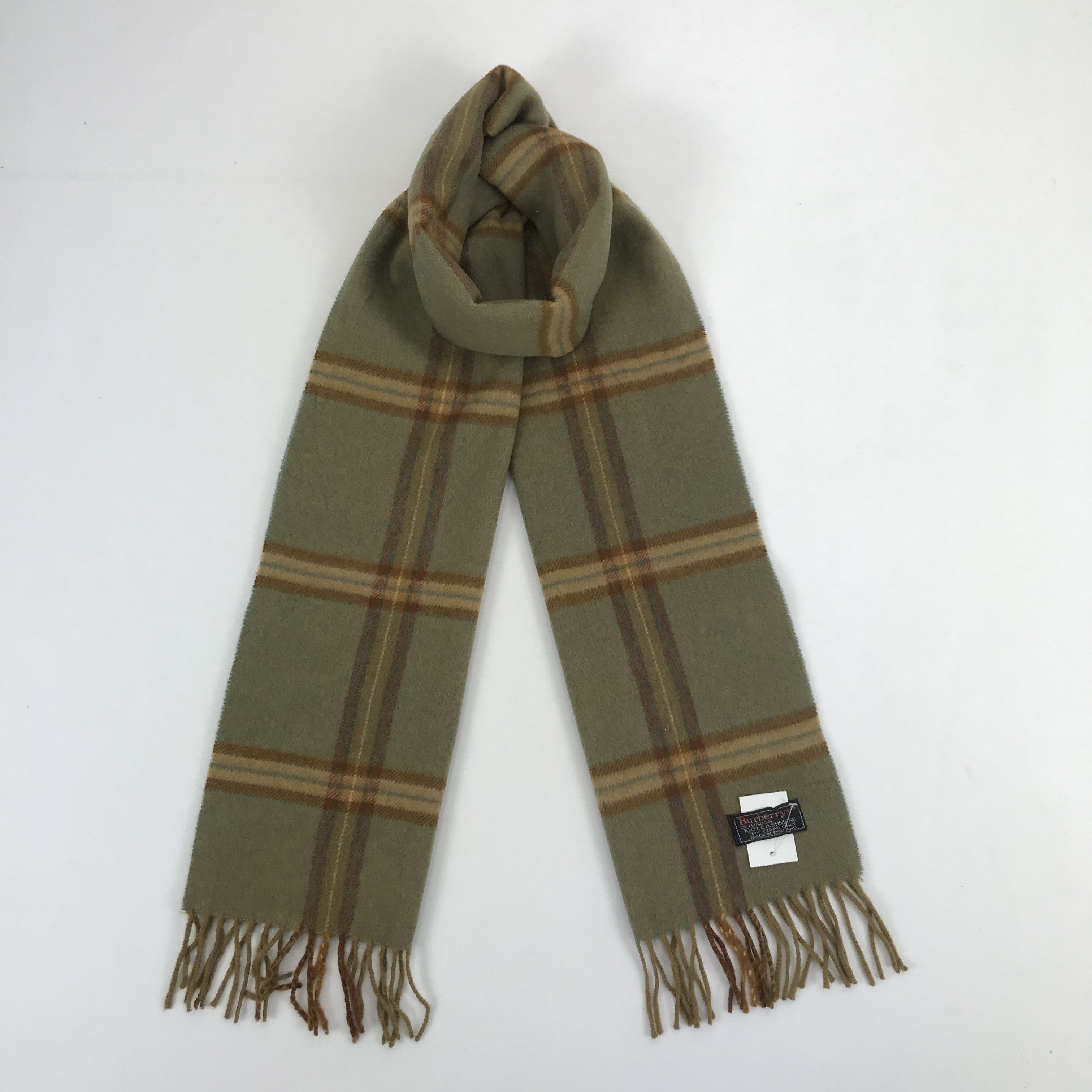 Vintage Vintage Burberry Scarf Muffler Cashmere Scarves Size ONE SIZE - 1 Preview