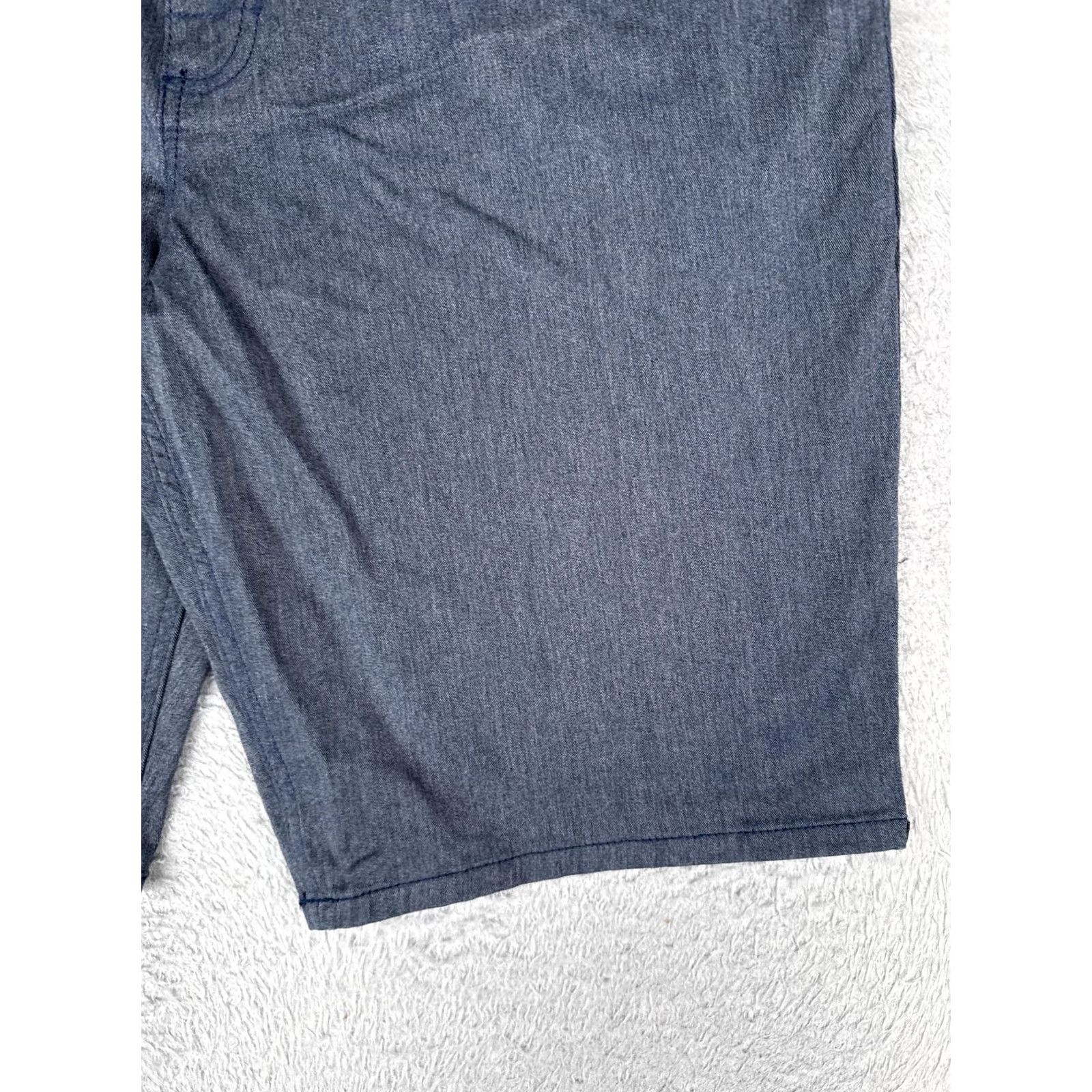 Vans VANS Mens Chino Shorts 36 Blue Denim 5-Pocket Flat Front Zip Fly Casual Skate Spin: 11" Inseam, Medium Wash, Regular Fit, Cotton Blend, Outdoor Mens Size US 36 / EU 52 - 2 Thumbnail