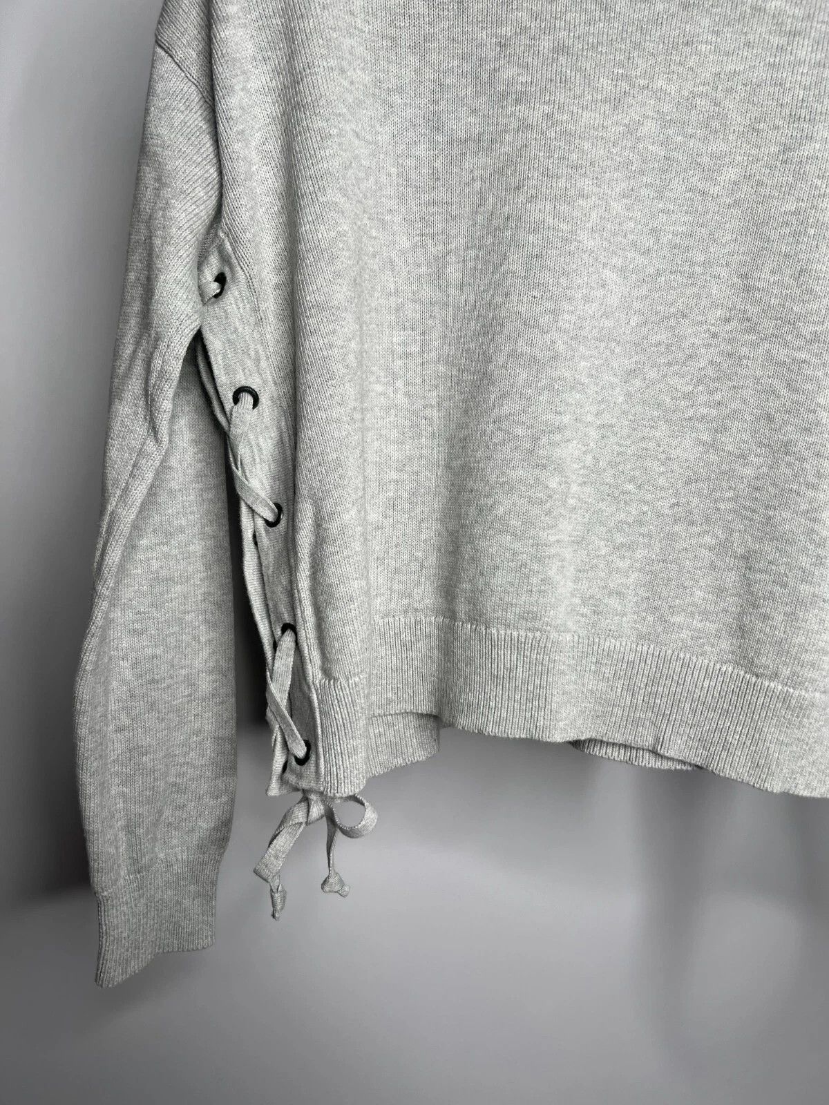 Allsaints ALLSAINTS Women's Light Gray Revo Lace Jumper Knit Size M / US 6-8 / IT 42-44 - 7 Thumbnail