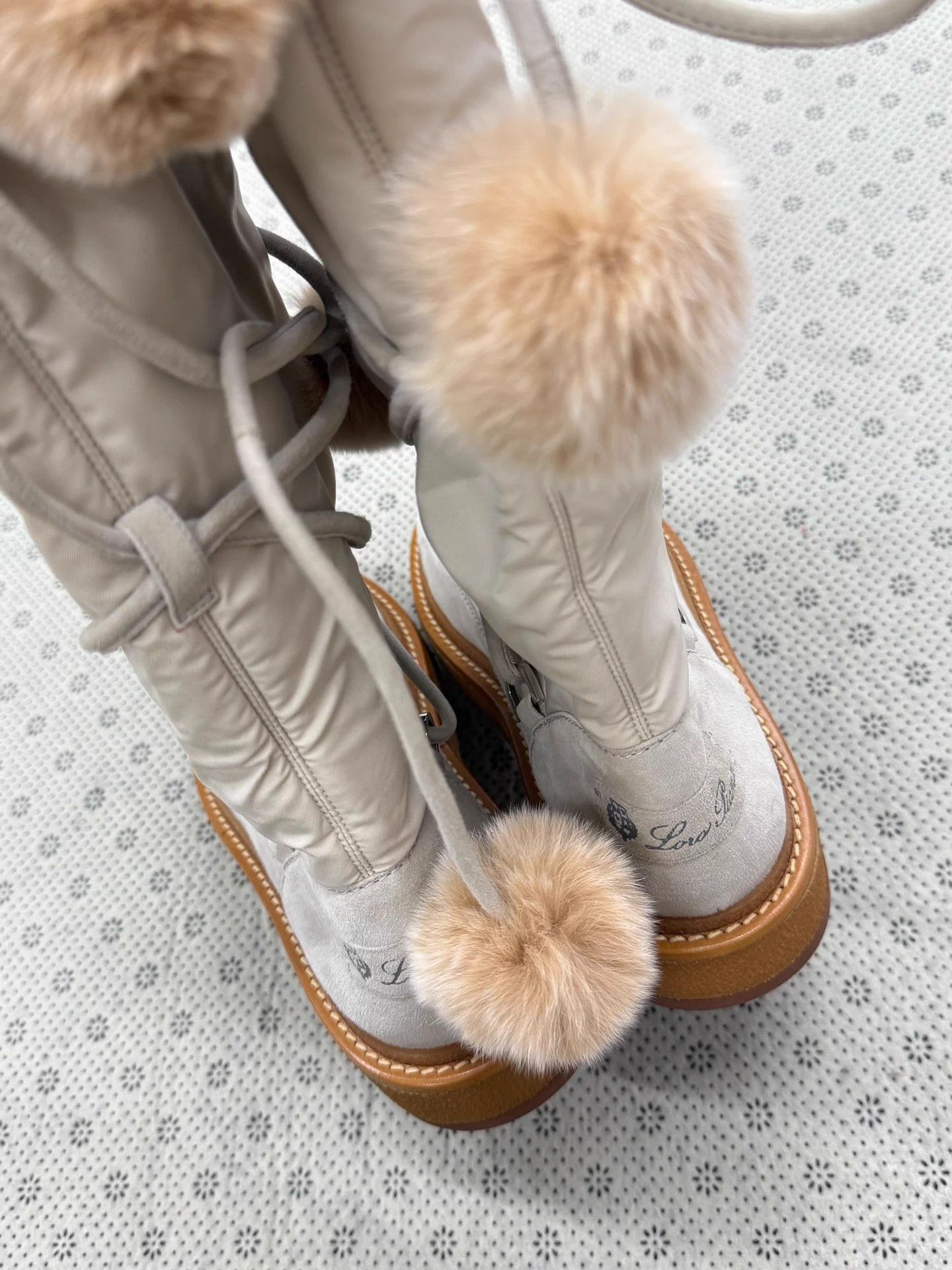 Loro Piana LoroPiana suede & fur lace-up snow boots EUR38 new Size US 7 / IT 37 - 4 Thumbnail