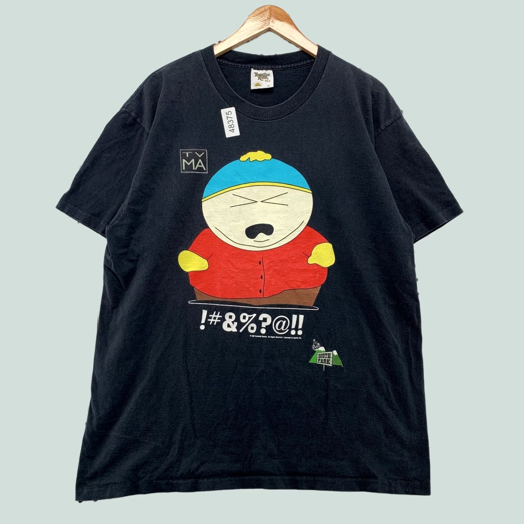 Vintage Vintage South Park Cartman Funny T Shirt Mens XL Black Cartoon 90s Crew Neck Short Sleeve Cotton Single Stitch Size US XL / EU 56 / 4 - 1 Thumbnail