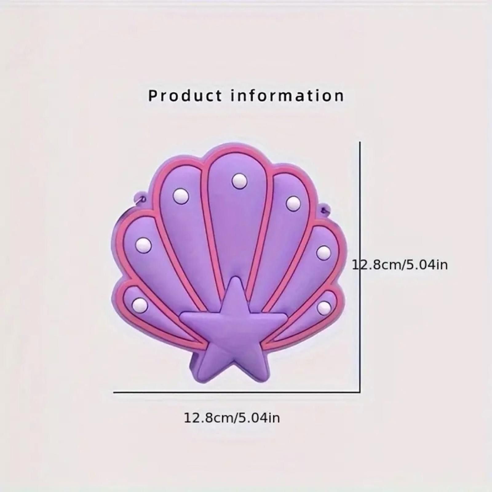 Designer Purple Silicone Coin Bag Shell Bag Size ONE SIZE - 3 Thumbnail