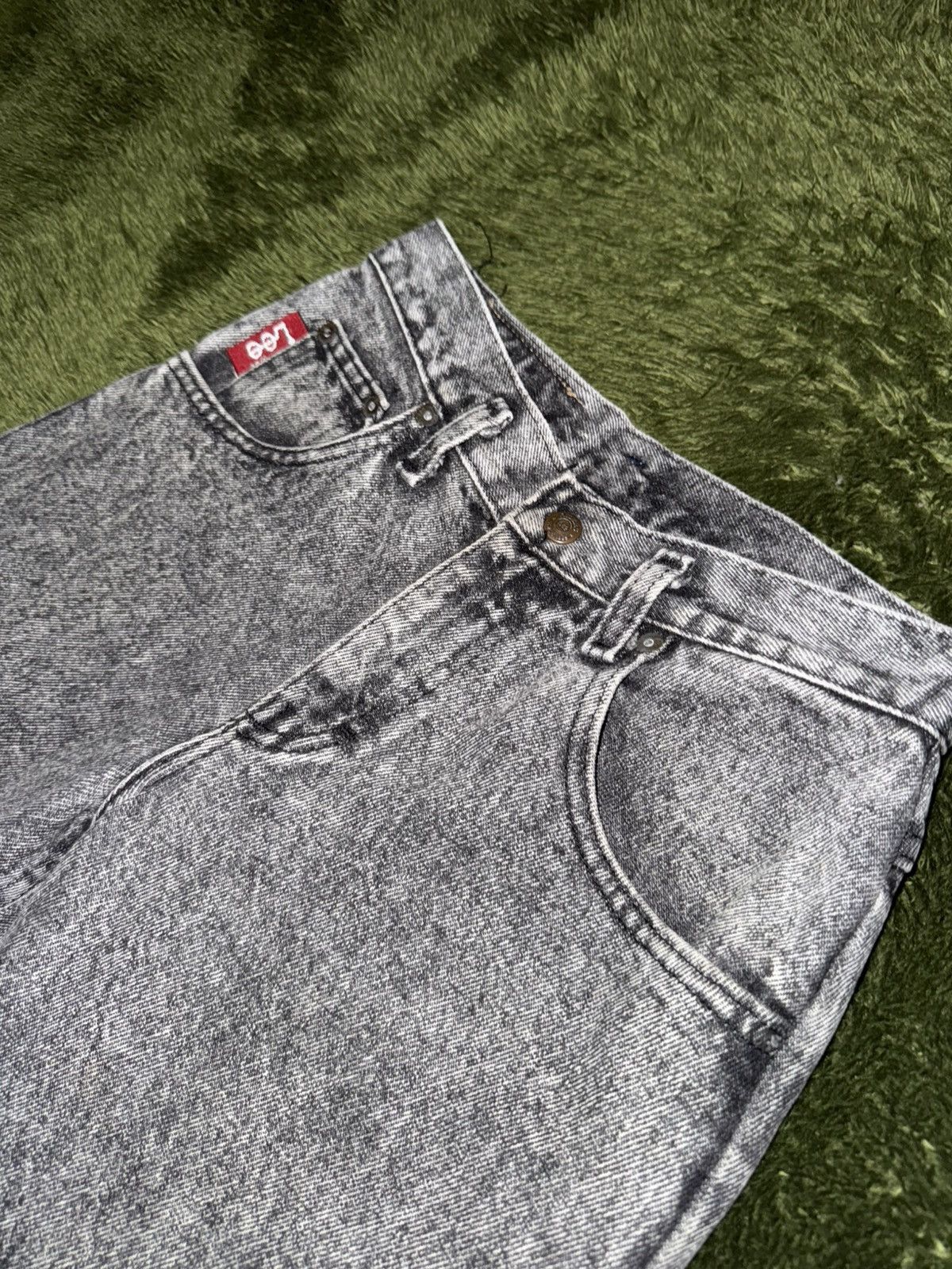 Lee [27] 90s LEE Made in USA Stone-Wash Denim Pants Size US 27 - 2 Thumbnail