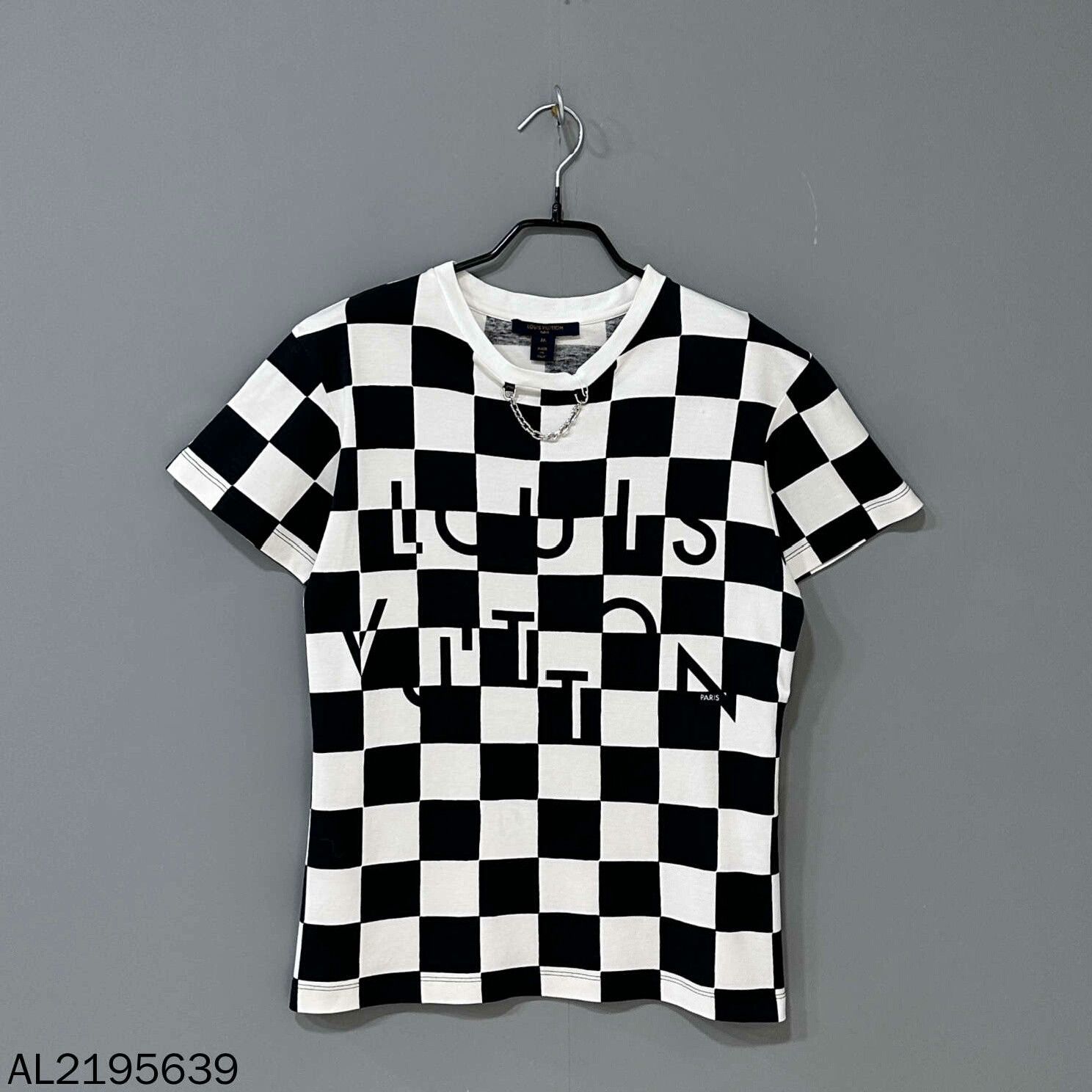 Louis Vuitton Louis Vuitton Deconstructed Logo Checkerboard Tee Size US M / EU 48-50 / 2 - 1 Thumbnail