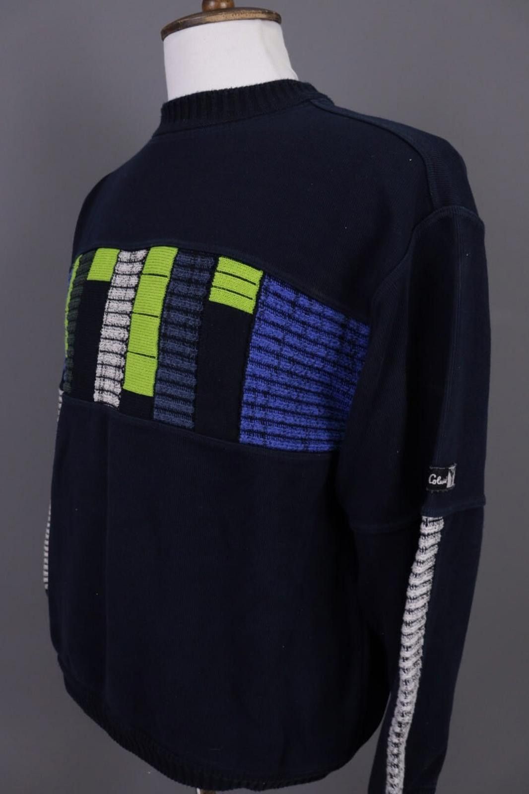 Carlo Colucci Carlo Colucci Sport Black Cotton Knit Sweater Size M Size US M / EU 48-50 / 2 - 11 Thumbnail