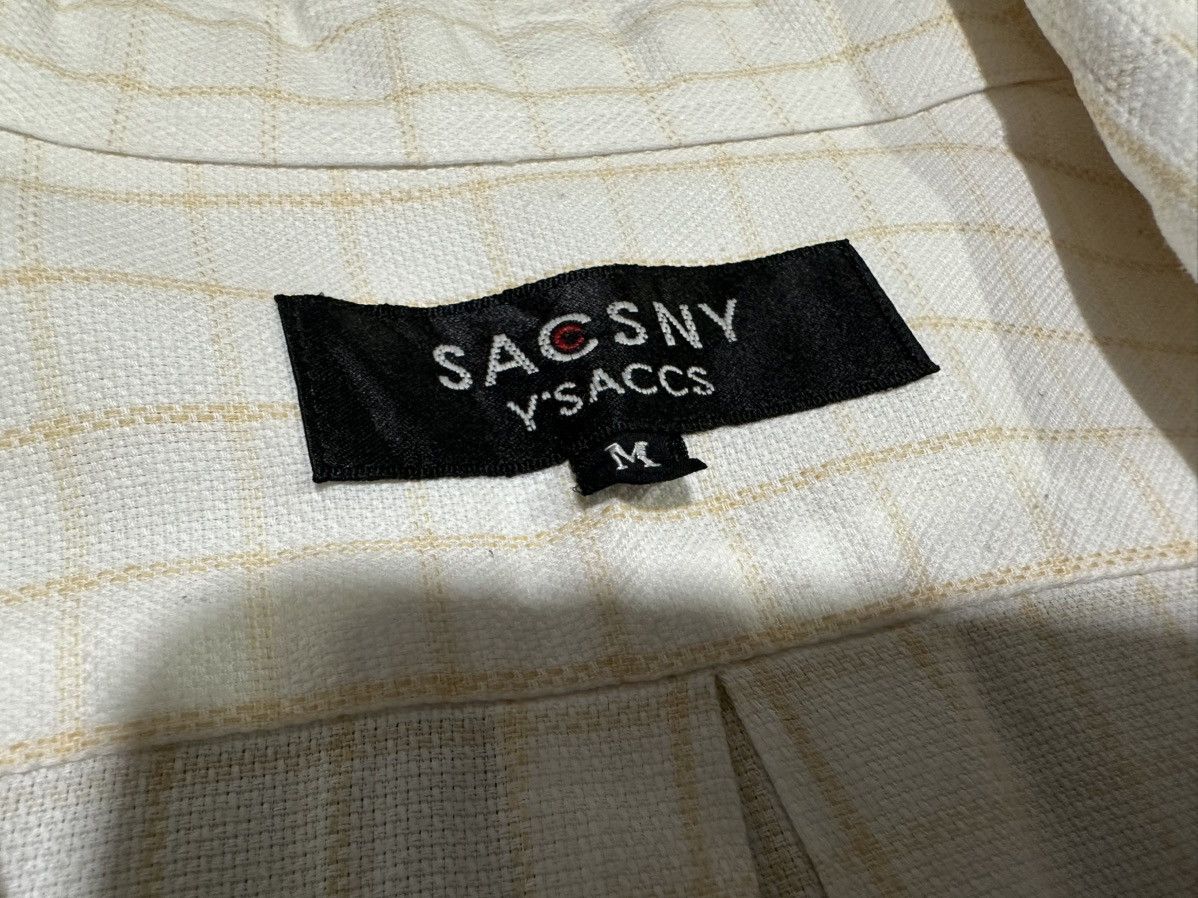 Yohji Yamamoto 🔥Vintage Sacsny Y’Saccs By Yohji Yamamoto Grid Shirt Ss Size US M / EU 48-50 / 2 - 3 Thumbnail