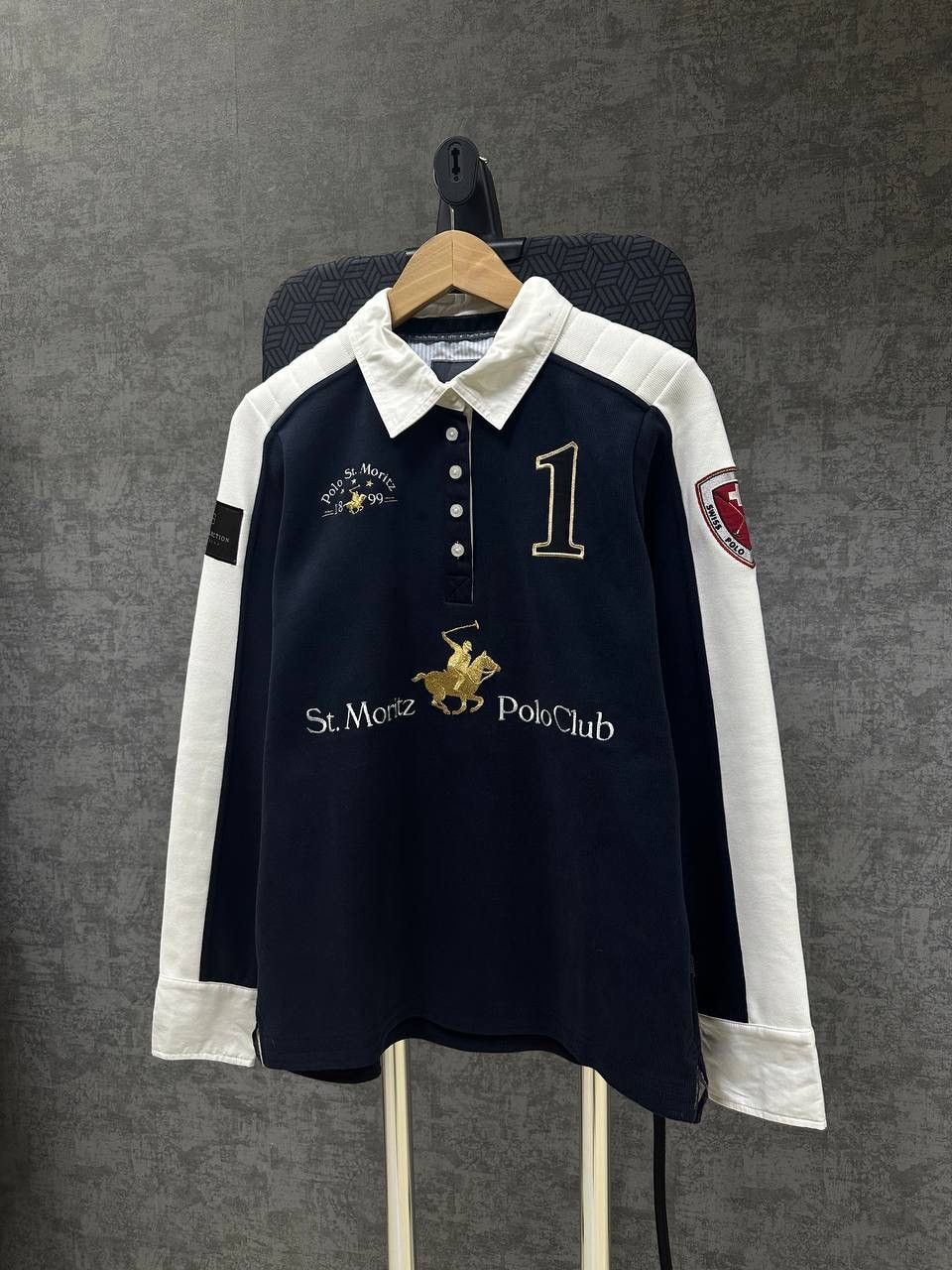 Polo Ralph Lauren × Vintage Vintage Polo Ralph Lauren Switzerland Rugby Sweatshirt Size US L / EU 52-54 / 3 - 4 Thumbnail