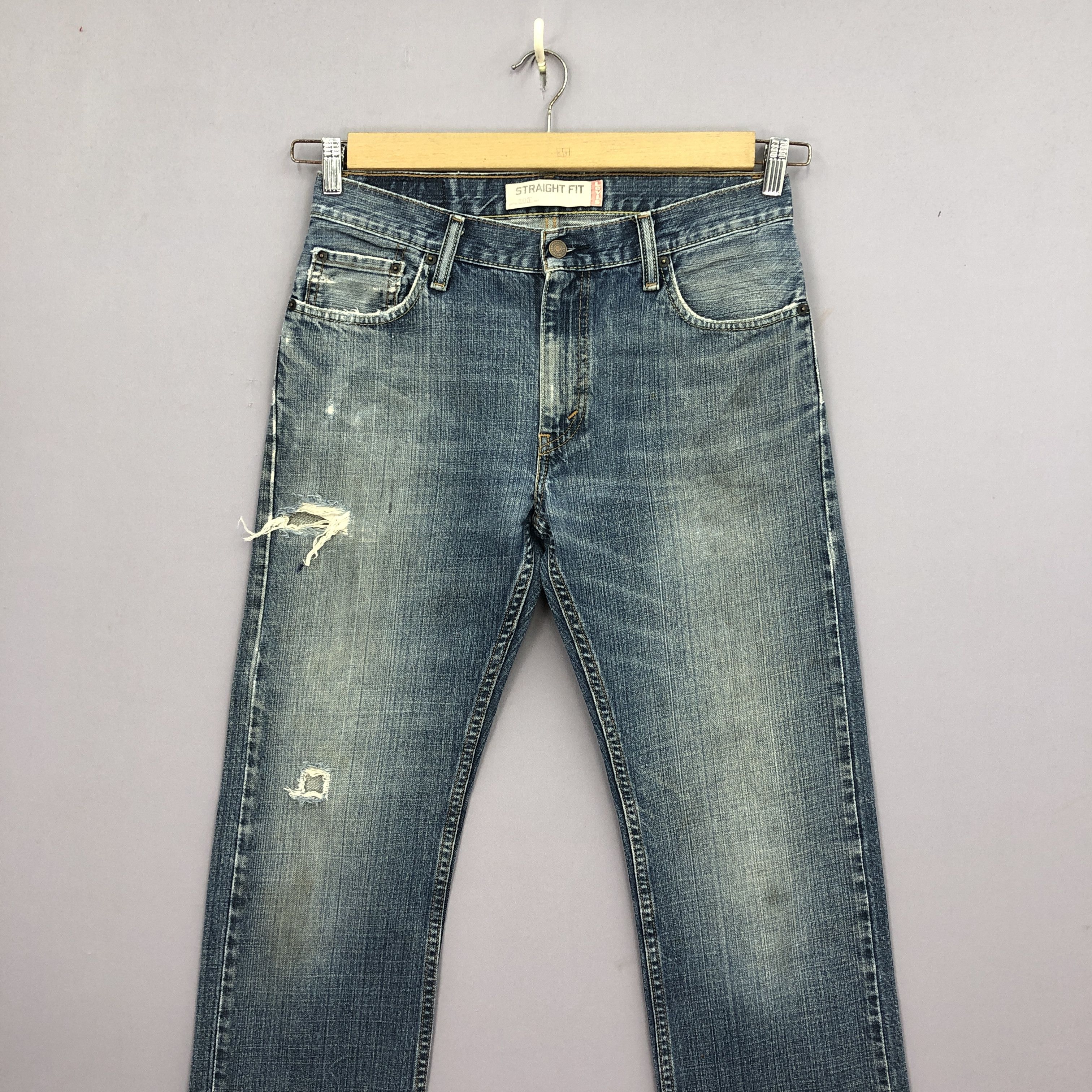 Levi's Vintage Y2K Distressed Levis Jeans Levi's Stonewash Denim Size US 30 / EU 46 - 3 Thumbnail