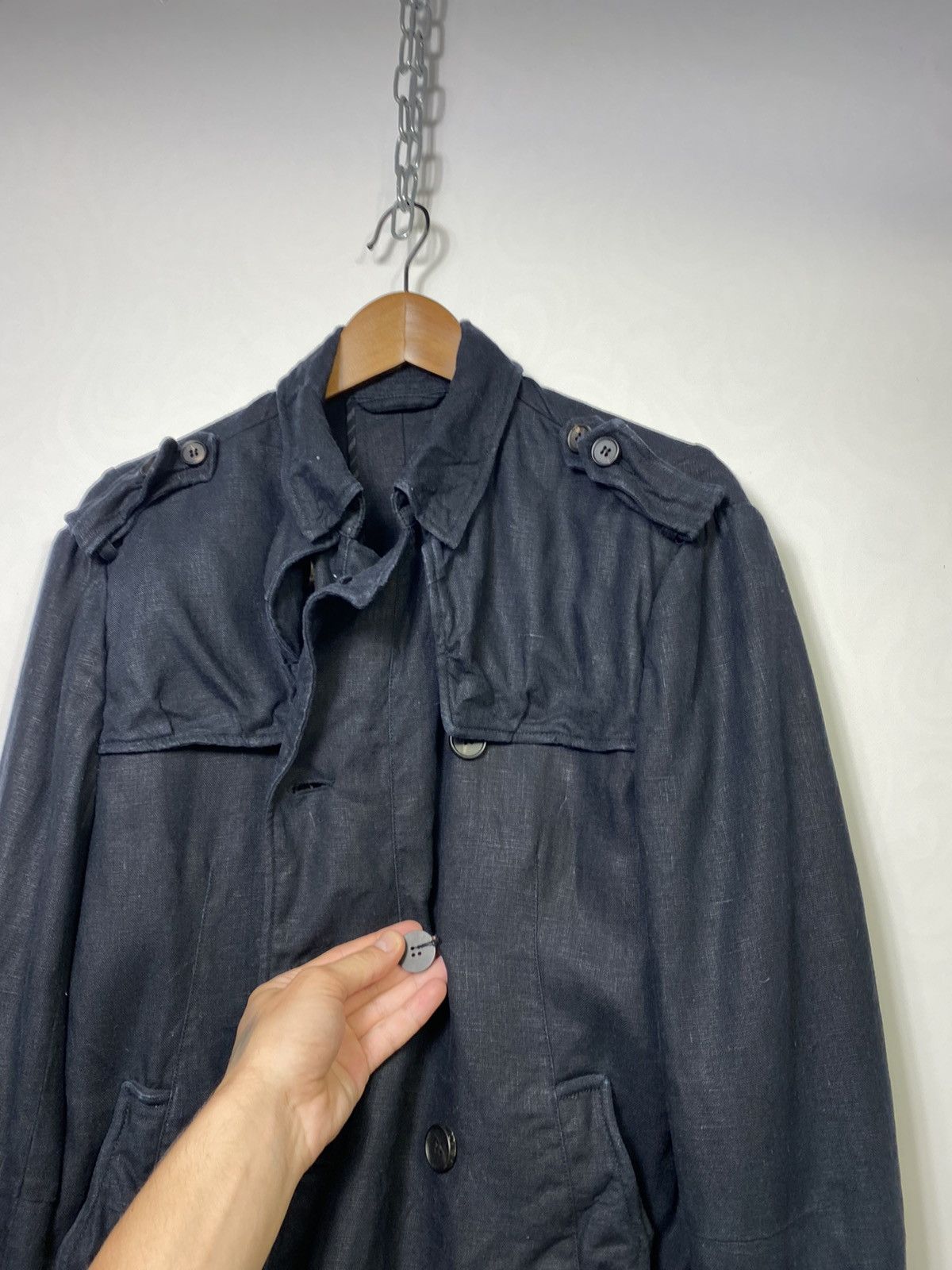 Allsaints Allsaints Spitalfields Double Breasted Linen Revenge Coat Size US M / EU 48-50 / 2 - 9 Thumbnail