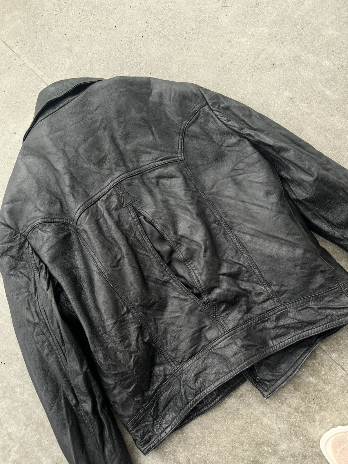 Genuine Leather × Vintage Leather jacket vintage avant garde s black Size S / US 4 / IT 40 - 6 Thumbnail