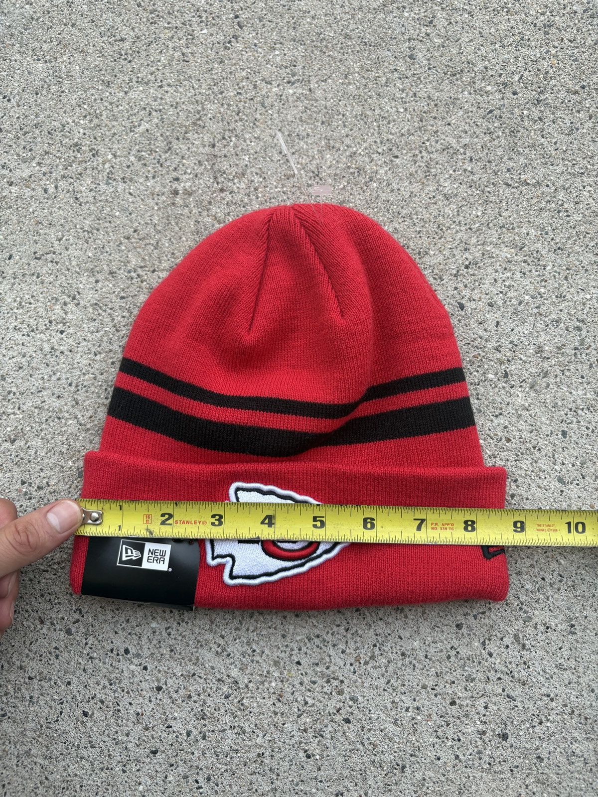 NFL × New Era DS New Era Kansas City Chiefs Red/Black Snow/Ski Knit Beanie Size ONE SIZE - 5 Thumbnail
