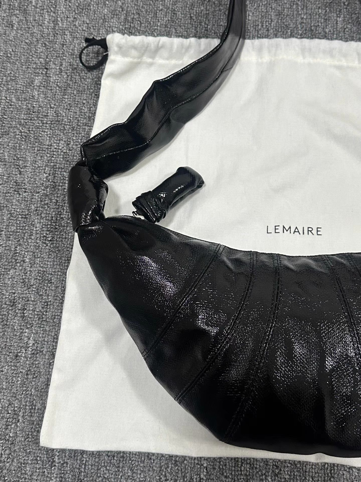 Lemaire Lemaire small black coated Croissant bag Size ONE SIZE - 2 Thumbnail