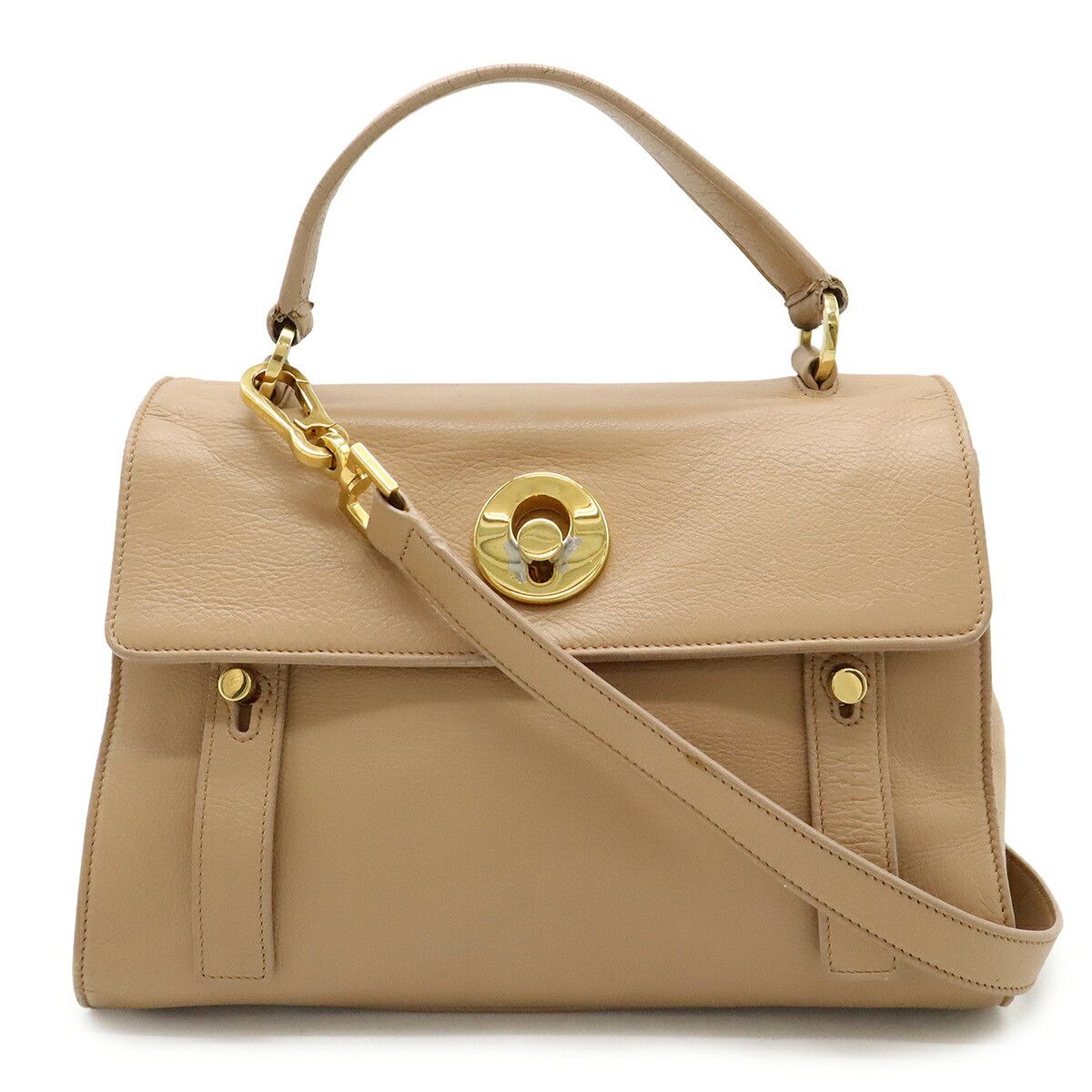 Yves Saint Laurent Yves Saint Laurent Saint Laurent Muse Two 2way Handbag Leather Leather Shoulder Bag 368229 DUTY FREE for USA Size ONE SIZE - 1 Thumbnail