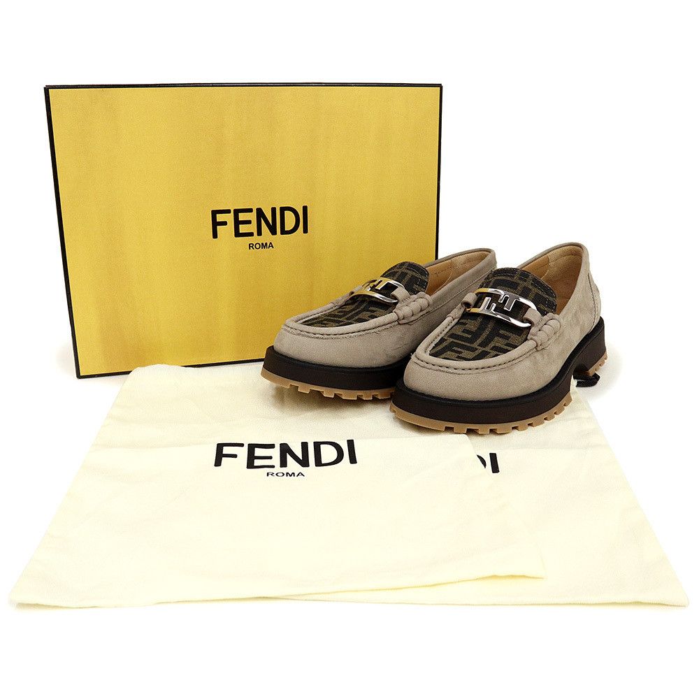 Fendi FENDI O Lock Zucca Loafers Shoes Size US 5 / IT 35 - 2 Thumbnail
