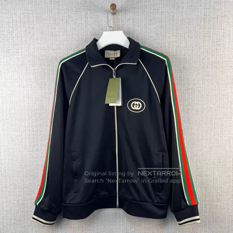 Gucci Gucci FW22 Striped Logo Zipper Long Sleeve Jacket Size US XL / EU 56 / 4 - 1 Thumbnail