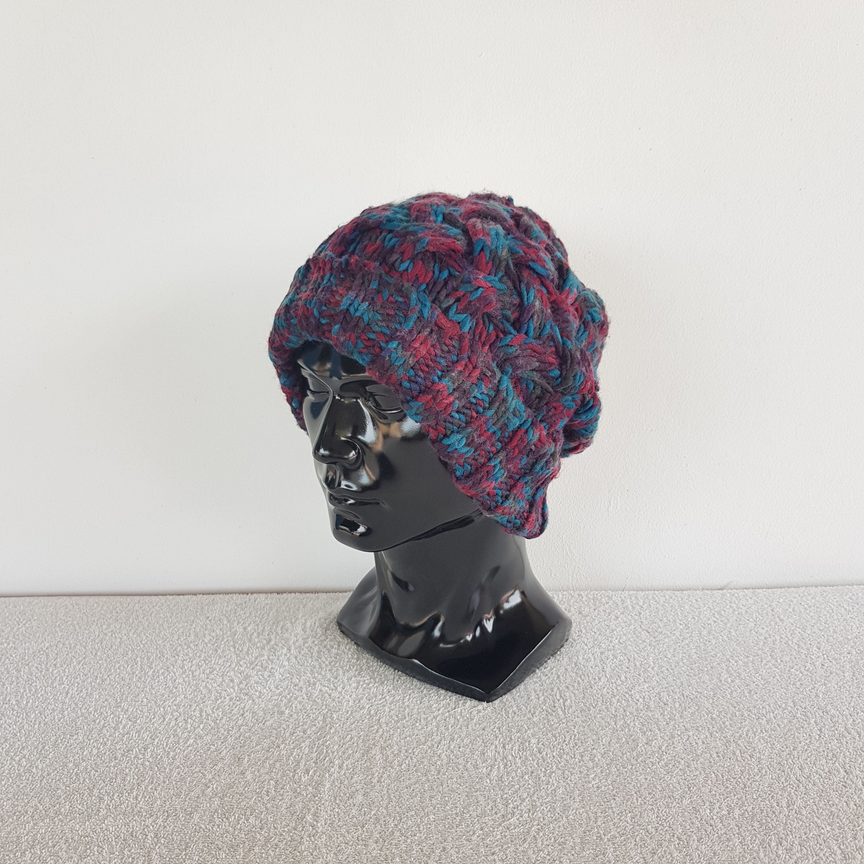 Japanese Brand Vintage Japanese Beanie Aran Isle Ribbed Crochet Caps Hats. Size ONE SIZE - 1 Thumbnail