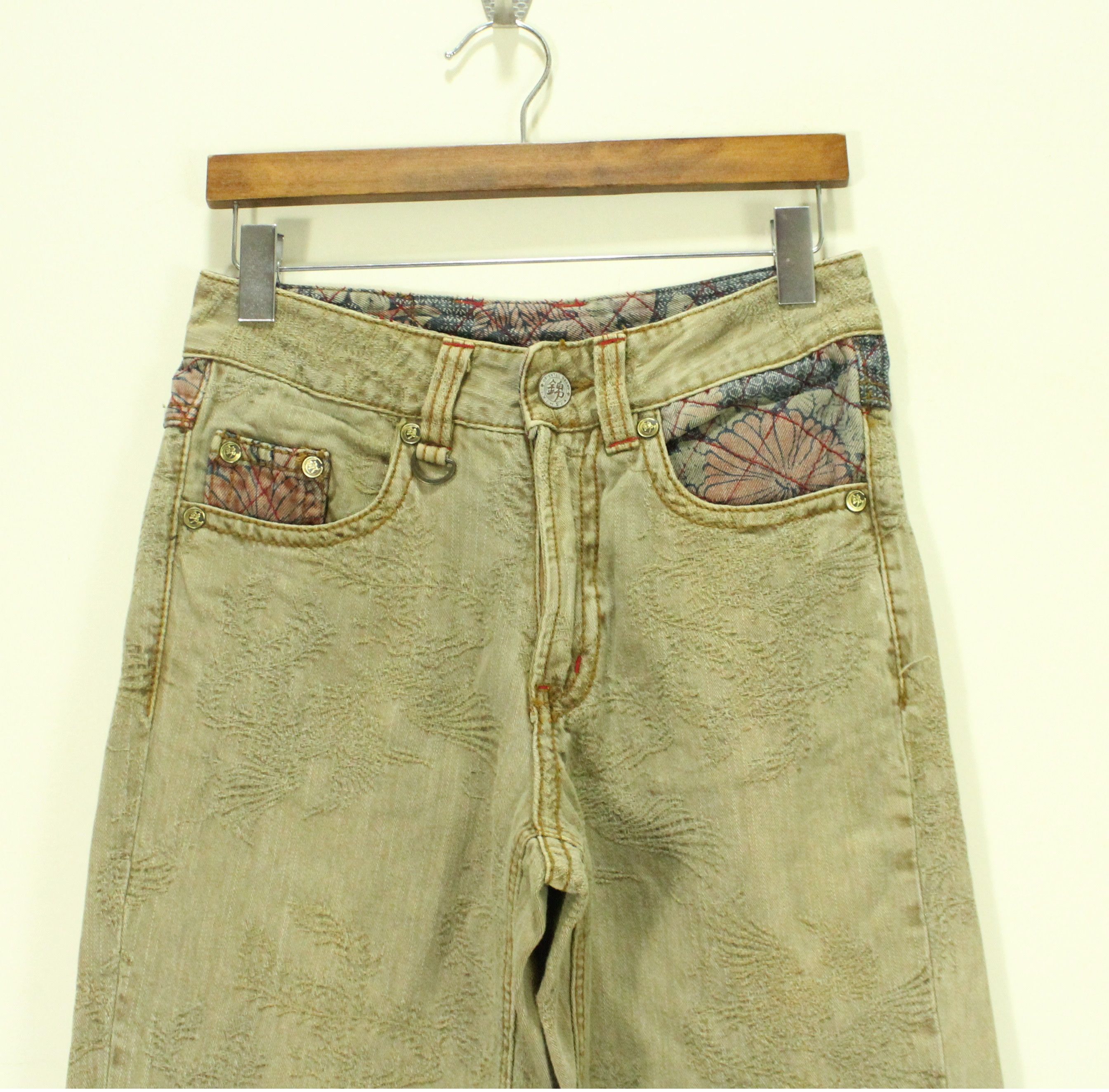 Japanese Brand Embroidered NISHIKI Denim Inspired Kapital Visvim LGB Evisu Size US 30 / EU 46 - 5 Thumbnail