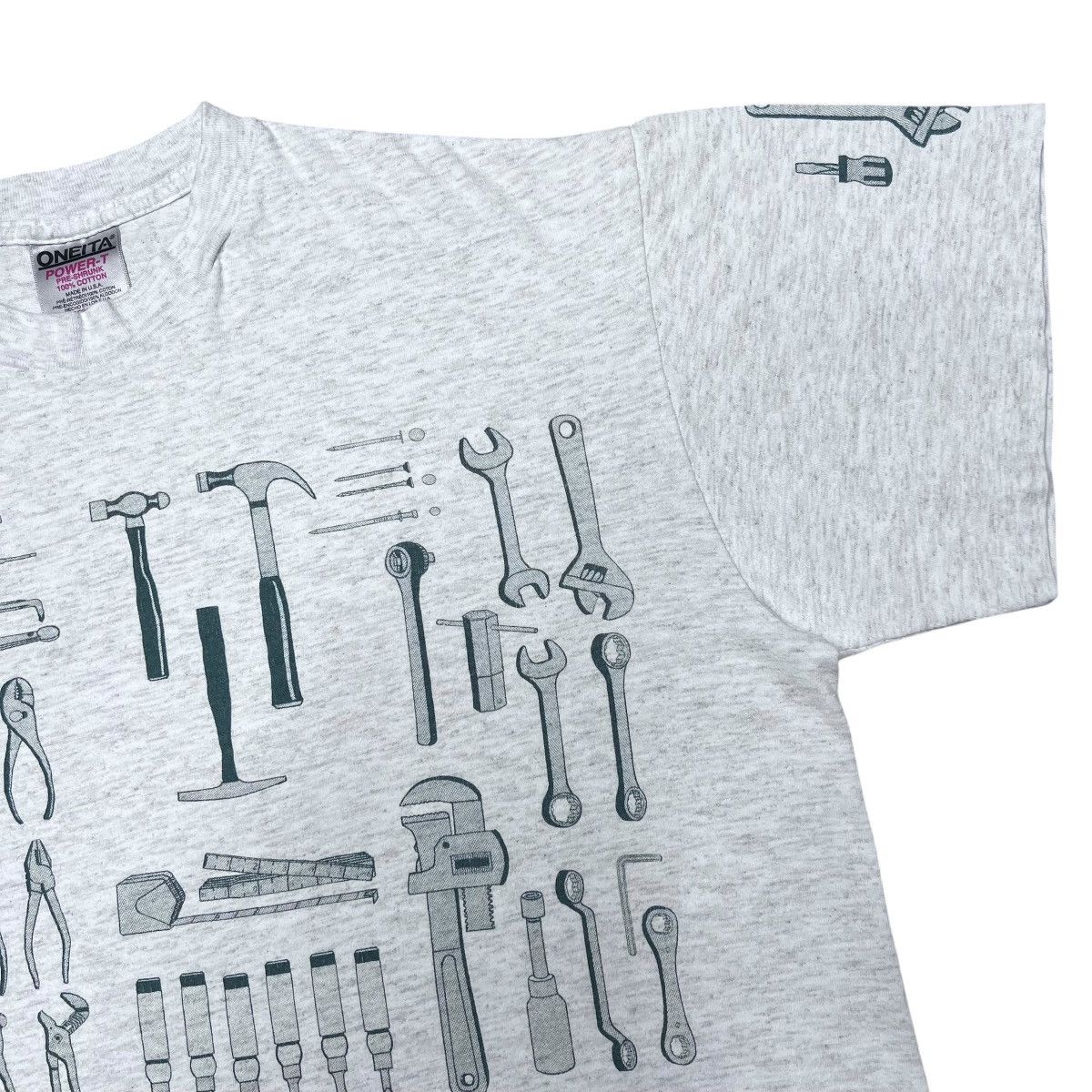 Vintage Vintage 1996 Tools Hammers Wrenches Drills Double Sided Tee Size US L / EU 52-54 / 3 - 7 Thumbnail