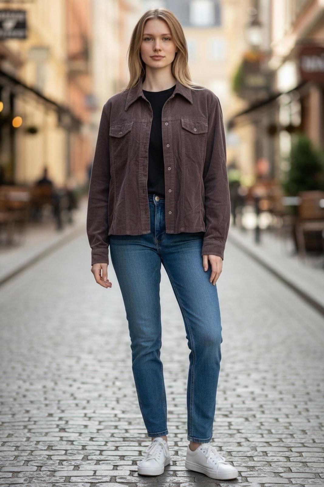 Express Vintage Express Brown Corduroy Western Snap Jacket USA M Size M / US 6-8 / IT 42-44 - 3 Thumbnail