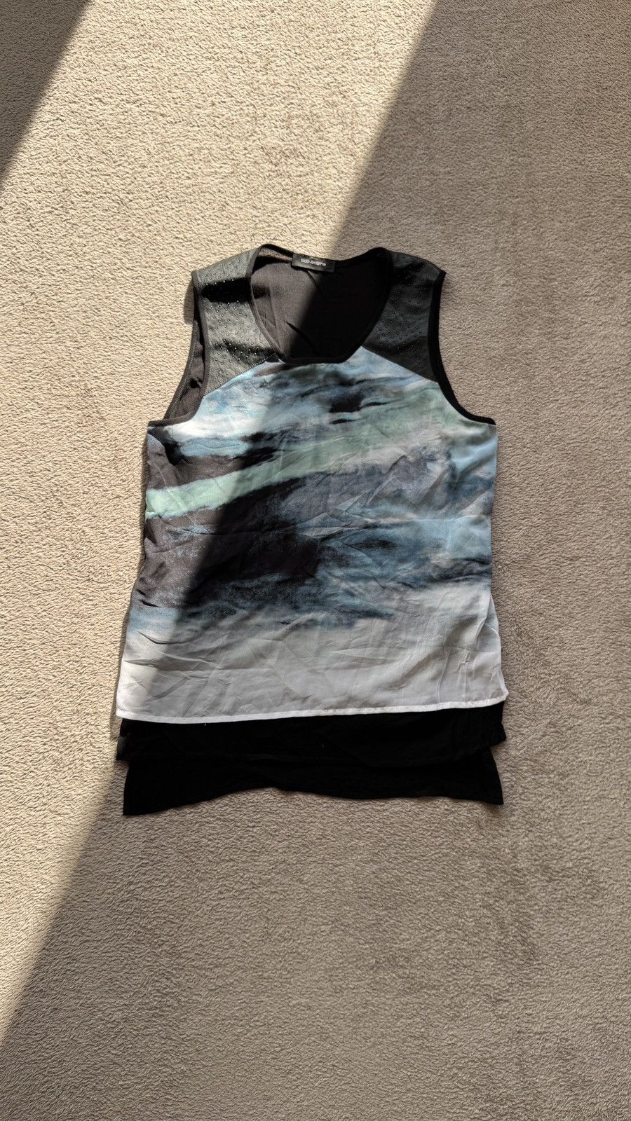 Cop Copine Leather Sleeveless Reps Top Gaultier Galliano Y2K