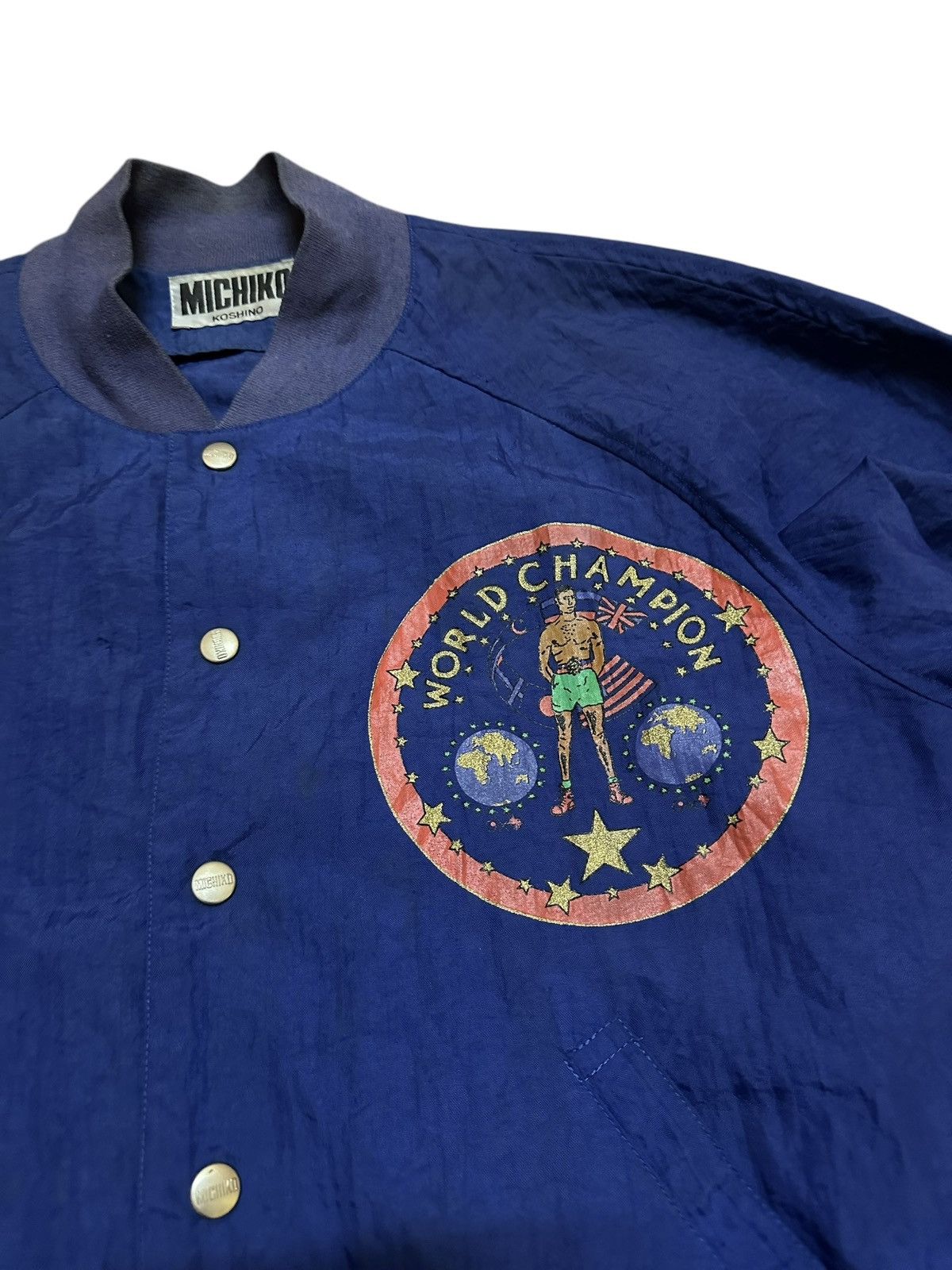 Michiko Koshino London × Vintage Vintage Michiko Koshino London Nylon Bomber Jacket Boxing Size US M / EU 48-50 / 2 - 3 Thumbnail