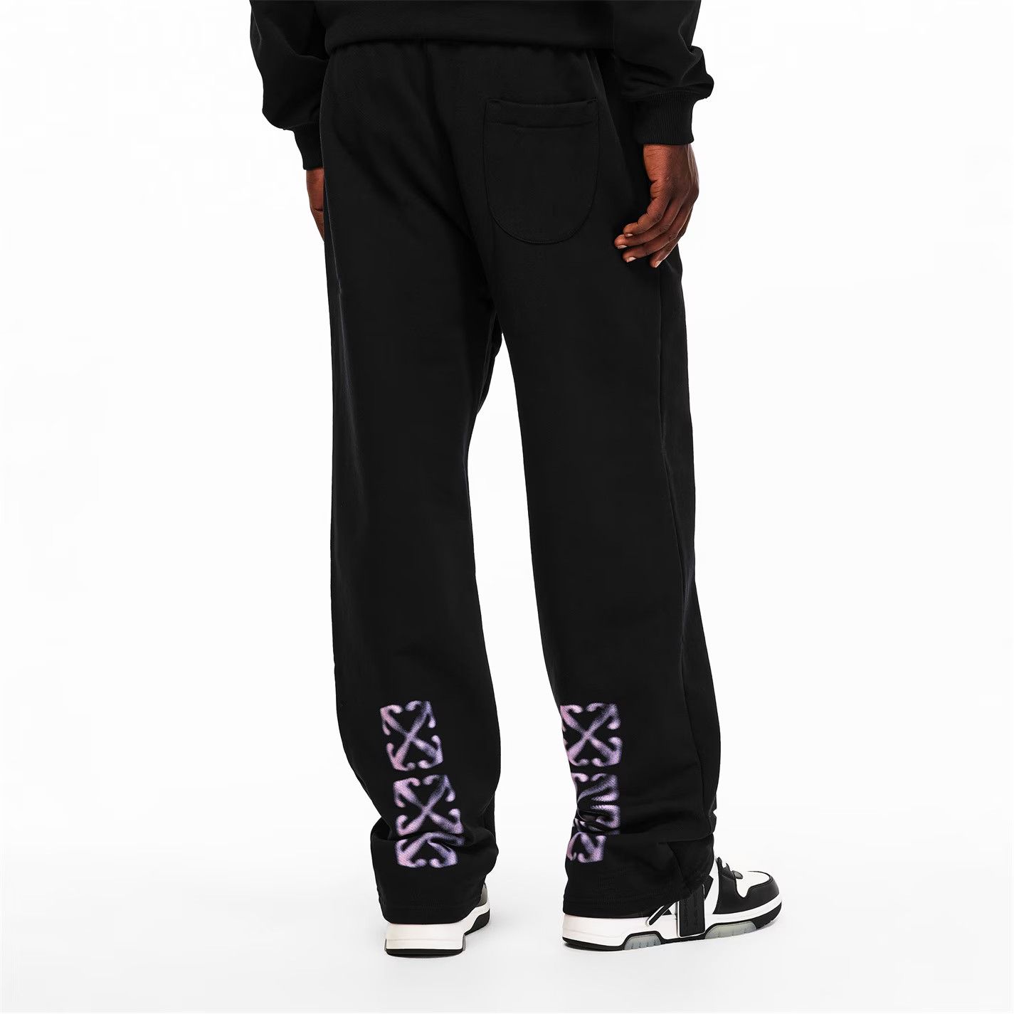 Off-White o1g2r1mq0226 Closed Hem Fleece Sweatpants & Joggers In Black Size US 38 / EU 54 - 4 Thumbnail