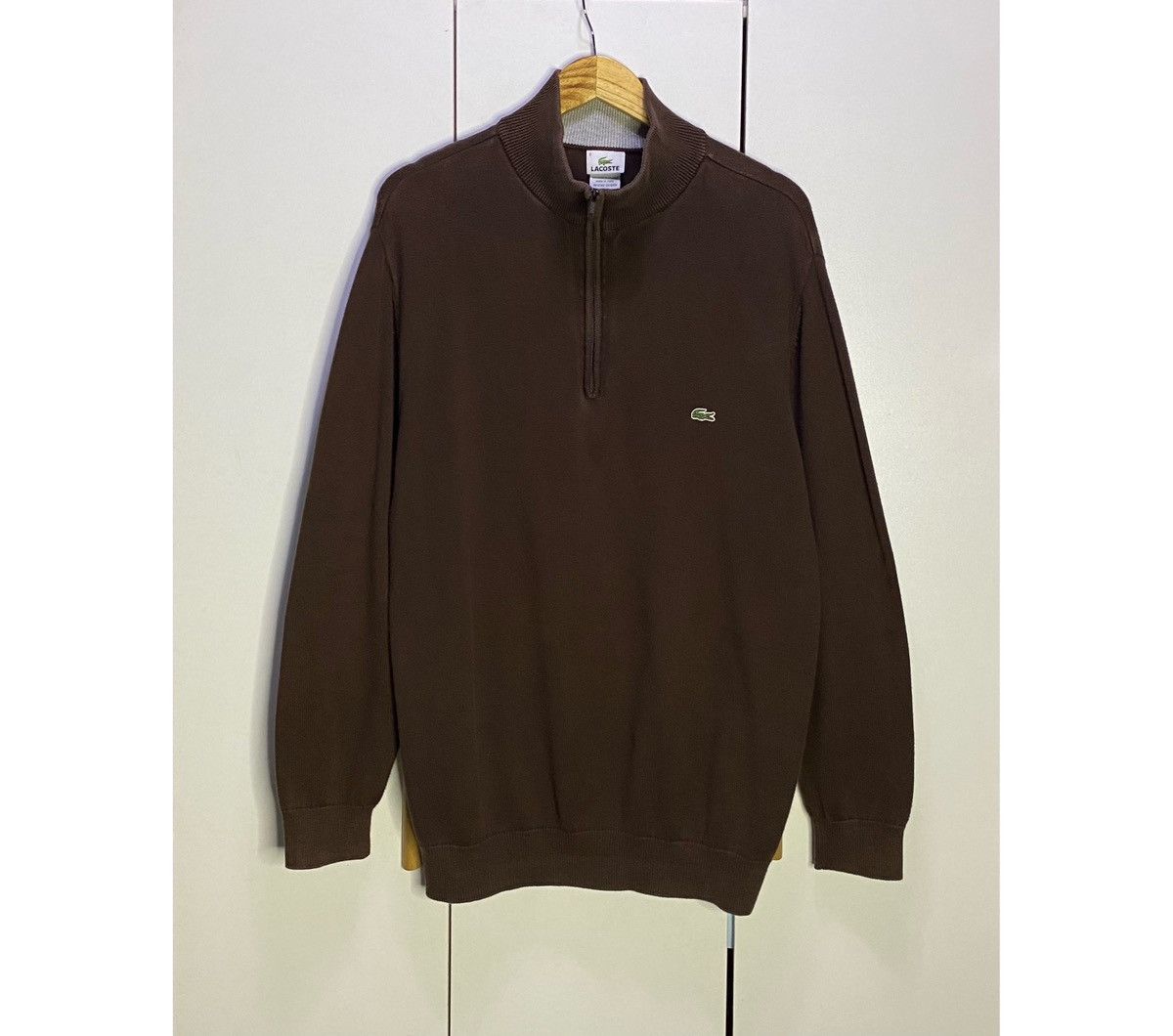 Lacoste Lacoste Quarter Zip Pullover Sweater Size US XL / EU 56 / 4 - 1 Thumbnail