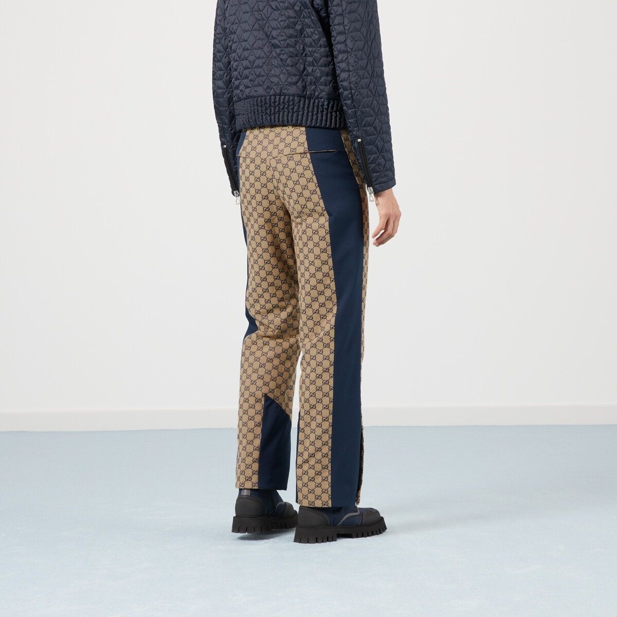 Gucci o1w1db10725 GG Canvas Pant in Beige/Blue Size US 36 / EU 52 - 6 Thumbnail