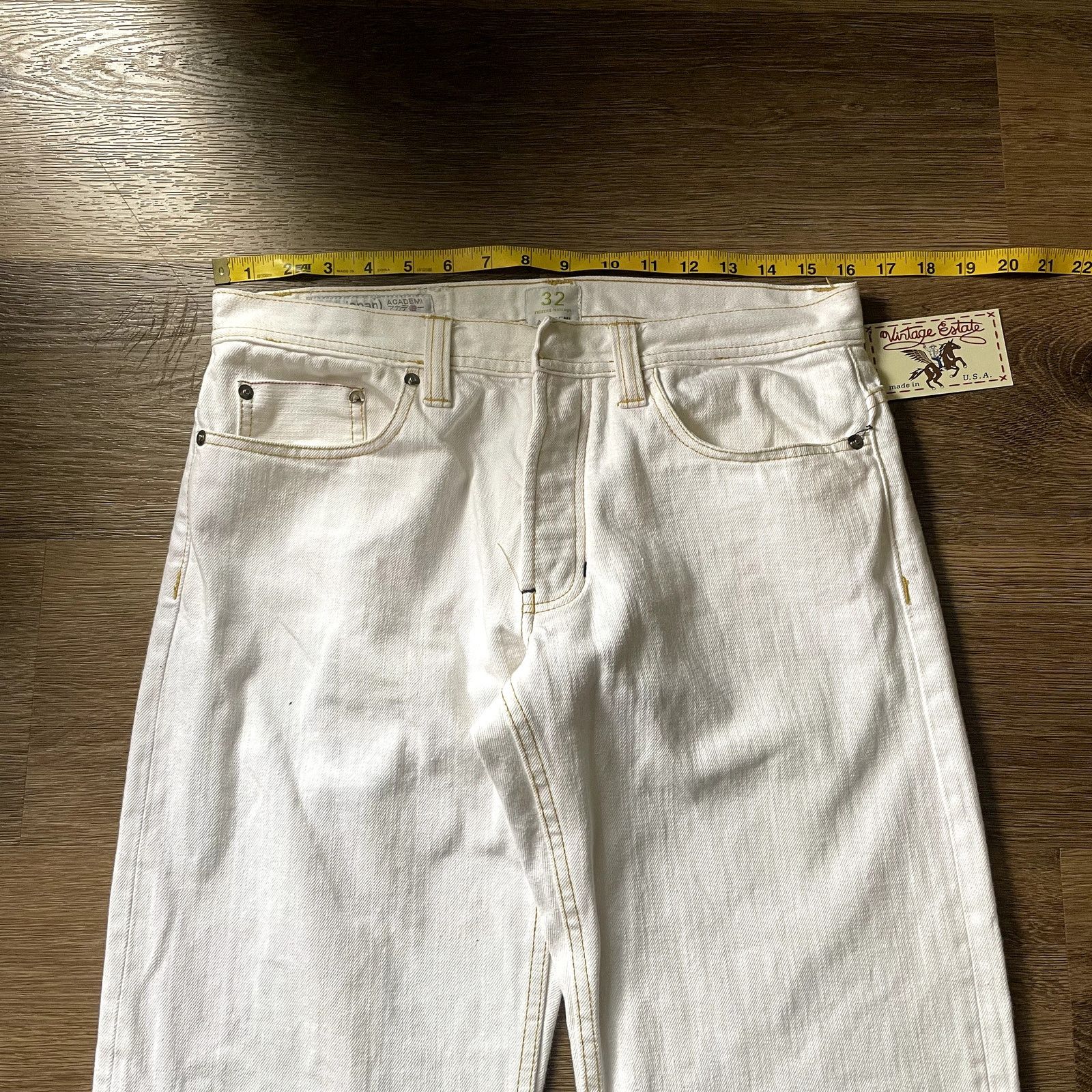 Other Love Japan Academi Salvage White/Gold Jeans- Size Men's M Size US 32 / EU 48 - 3 Thumbnail