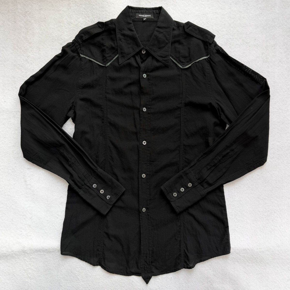 Costume National Costume National Homme SS2005 Sheeran Military Shirt Size US S / EU 44-46 / 1 - 1 Thumbnail
