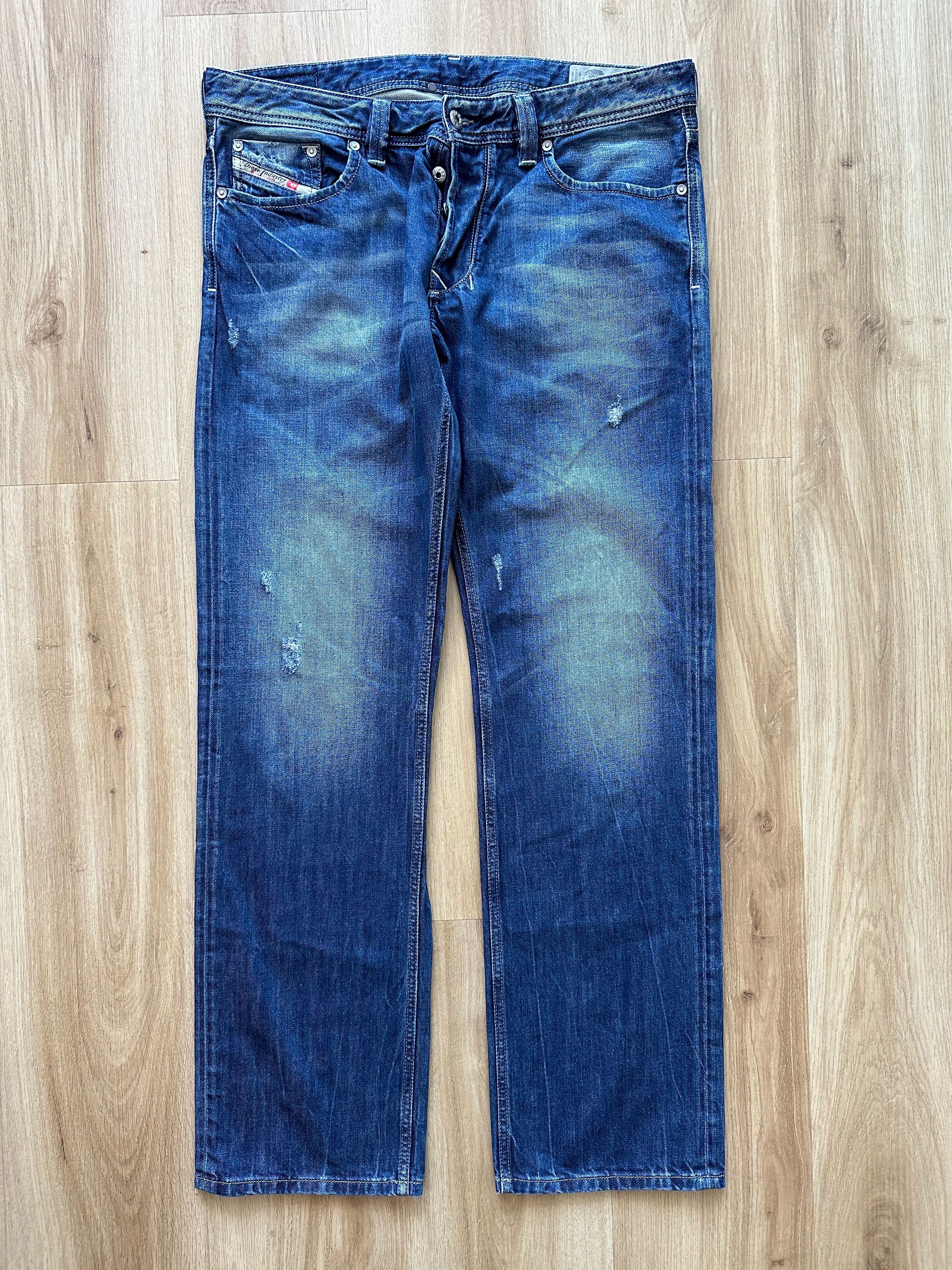 Diesel DIESEL Larkee washed blue denim regular straight pants Size US 35 - 10 Thumbnail