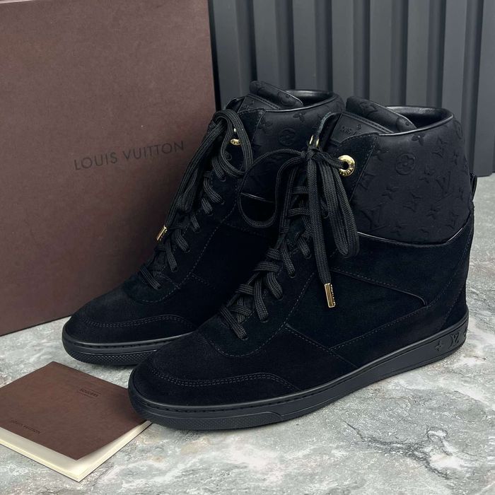 Louis Vuitton, Shoes, Louis Vuitton Millenium Wedge Black