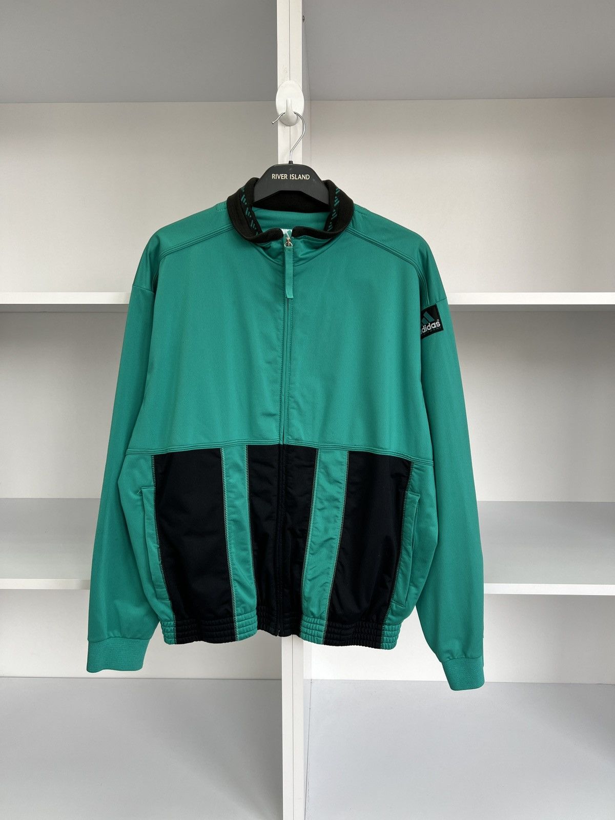 Adidas × Vintage Vintage Adidas Equipment Track Jacket 90s style Size US M / EU 48-50 / 2 - 1 Thumbnail